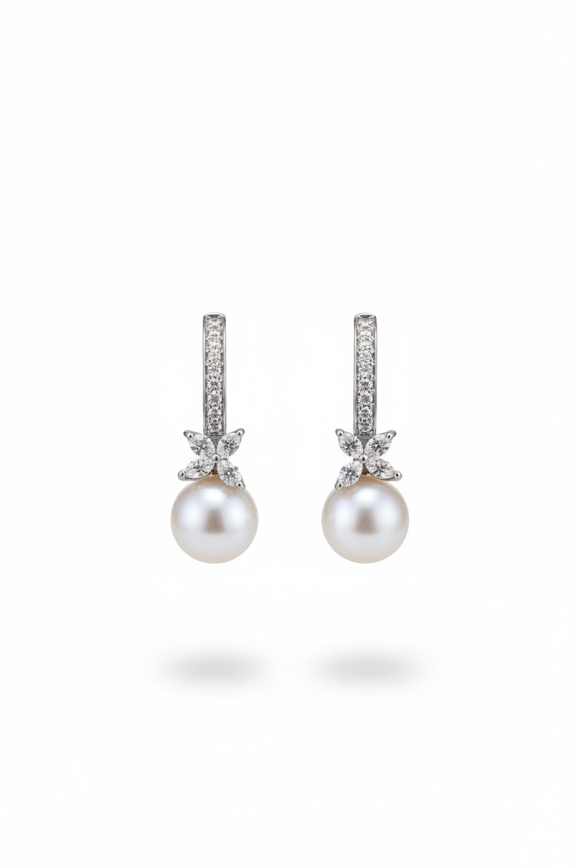 Pearl Diamond Earrings