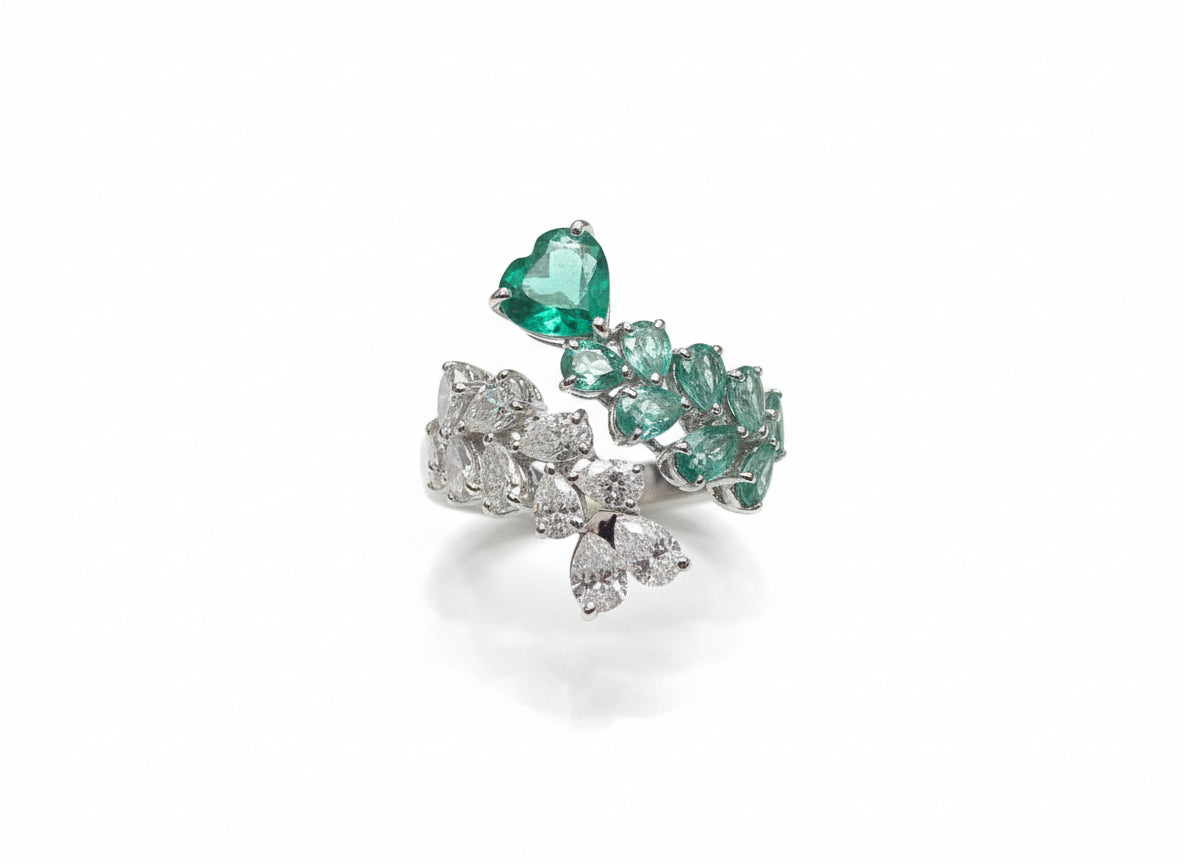 Diamond Leaf Ring