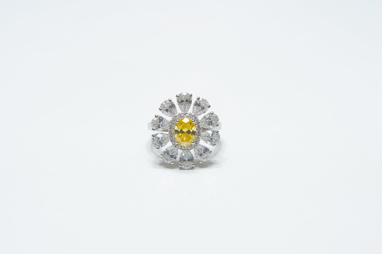 Sunburst Diamond Ring