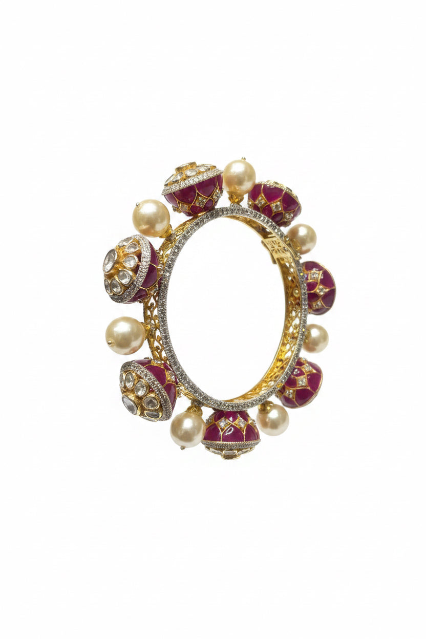 Royal Rosecut Polki Bangle