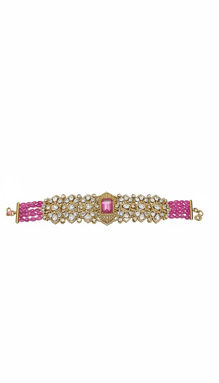Royal Polki Choker–Bracelet Duo