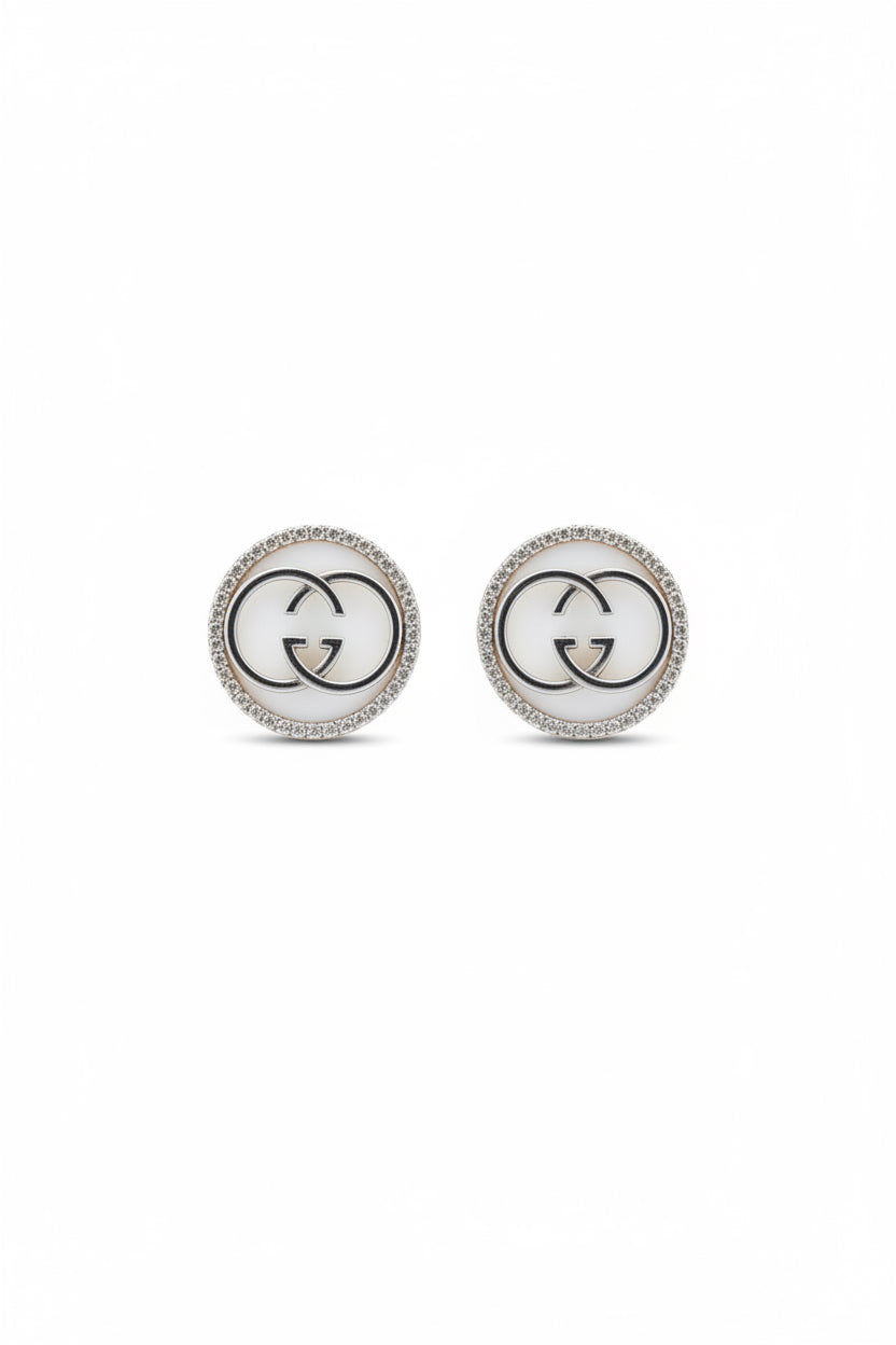 Elegant Double Loop Diamond Studs