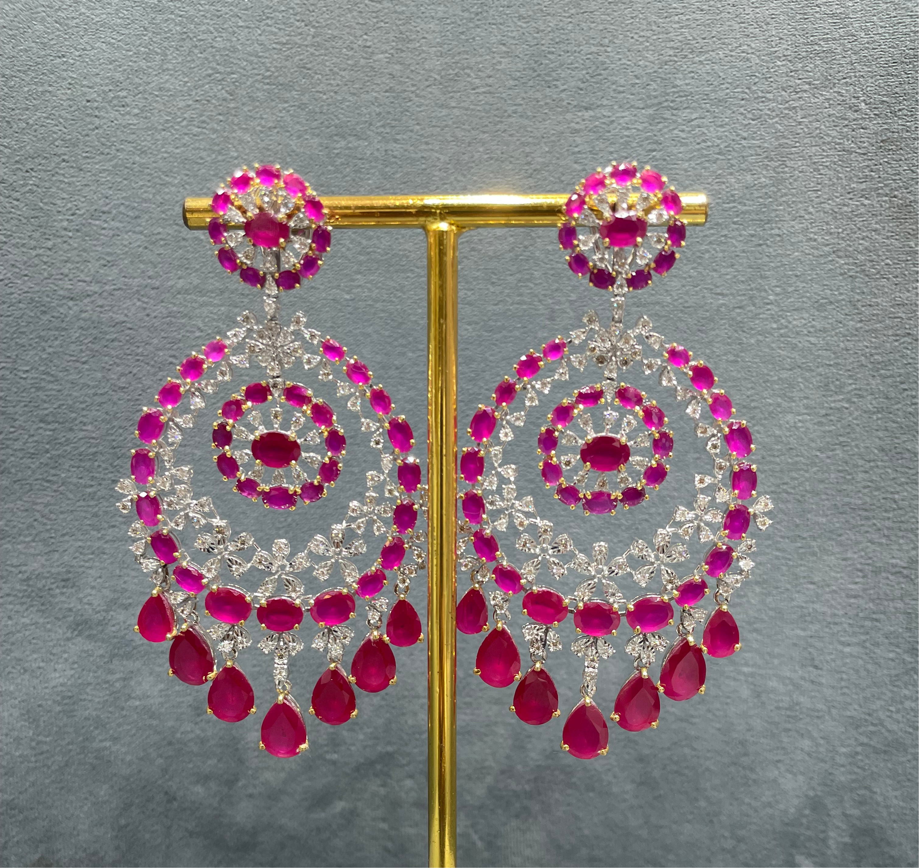 Ruby Crimson Cascade Chandelier’s