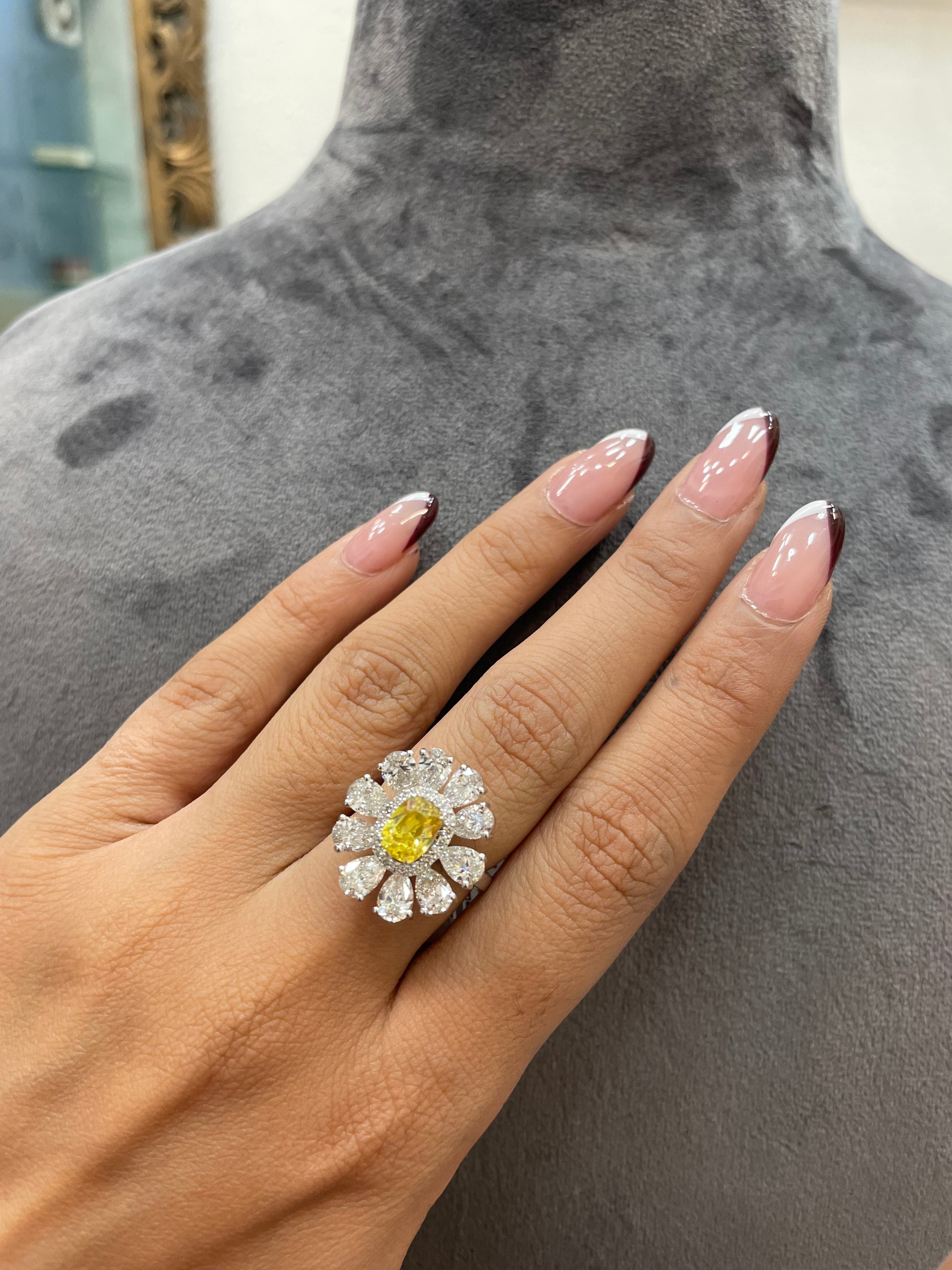 Sunburst Diamond Ring