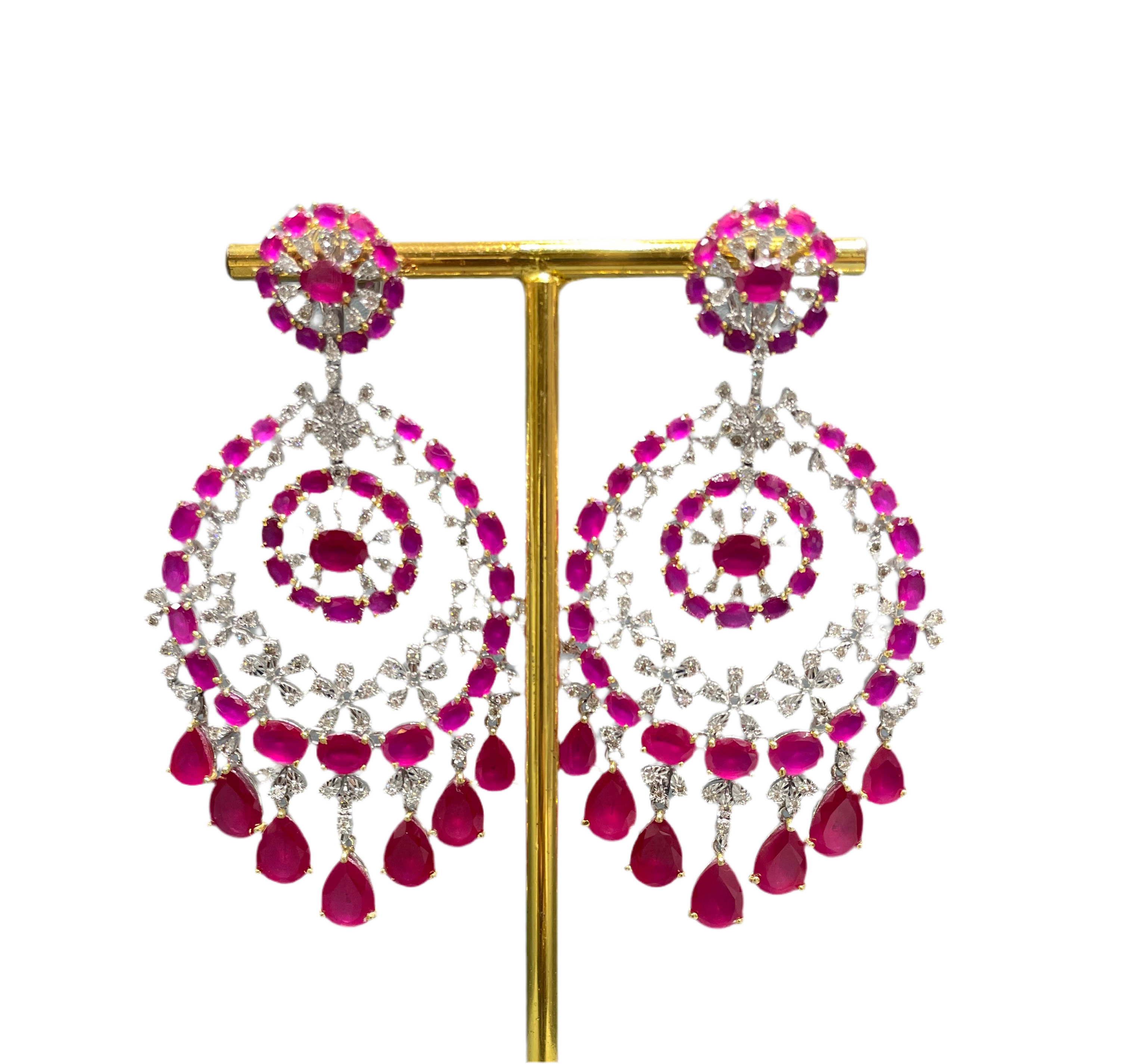 Ruby Crimson Cascade Chandelier’s