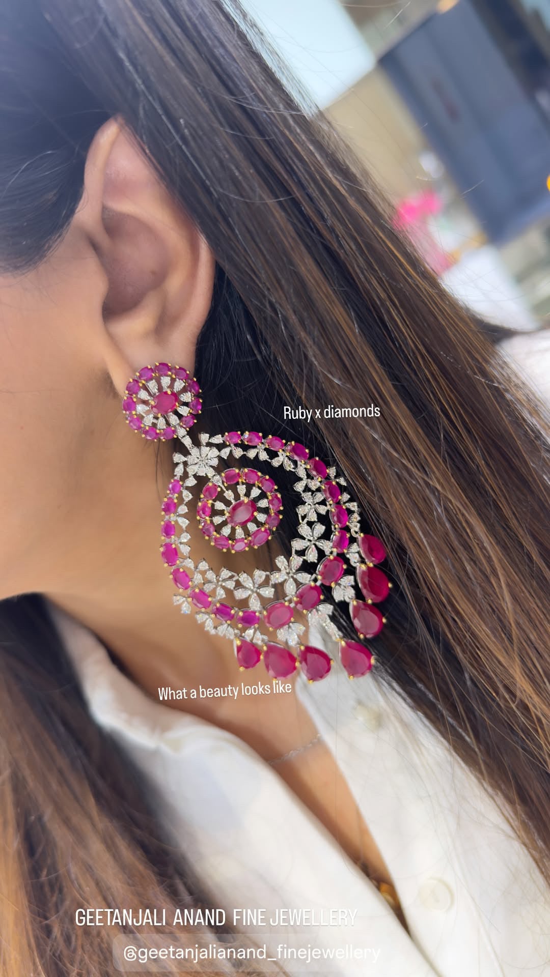 Ruby Crimson Cascade Chandelier’s