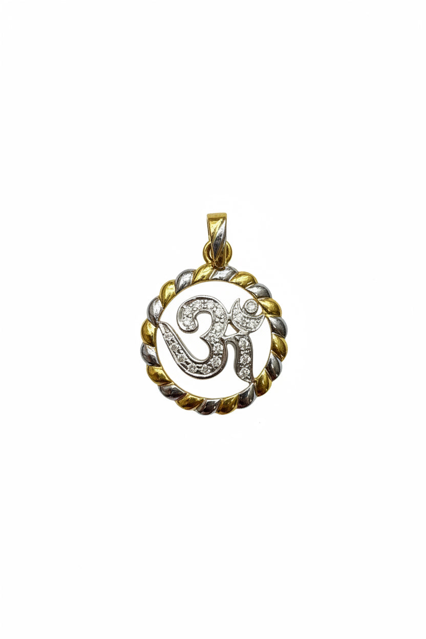 Om diamond pendent
