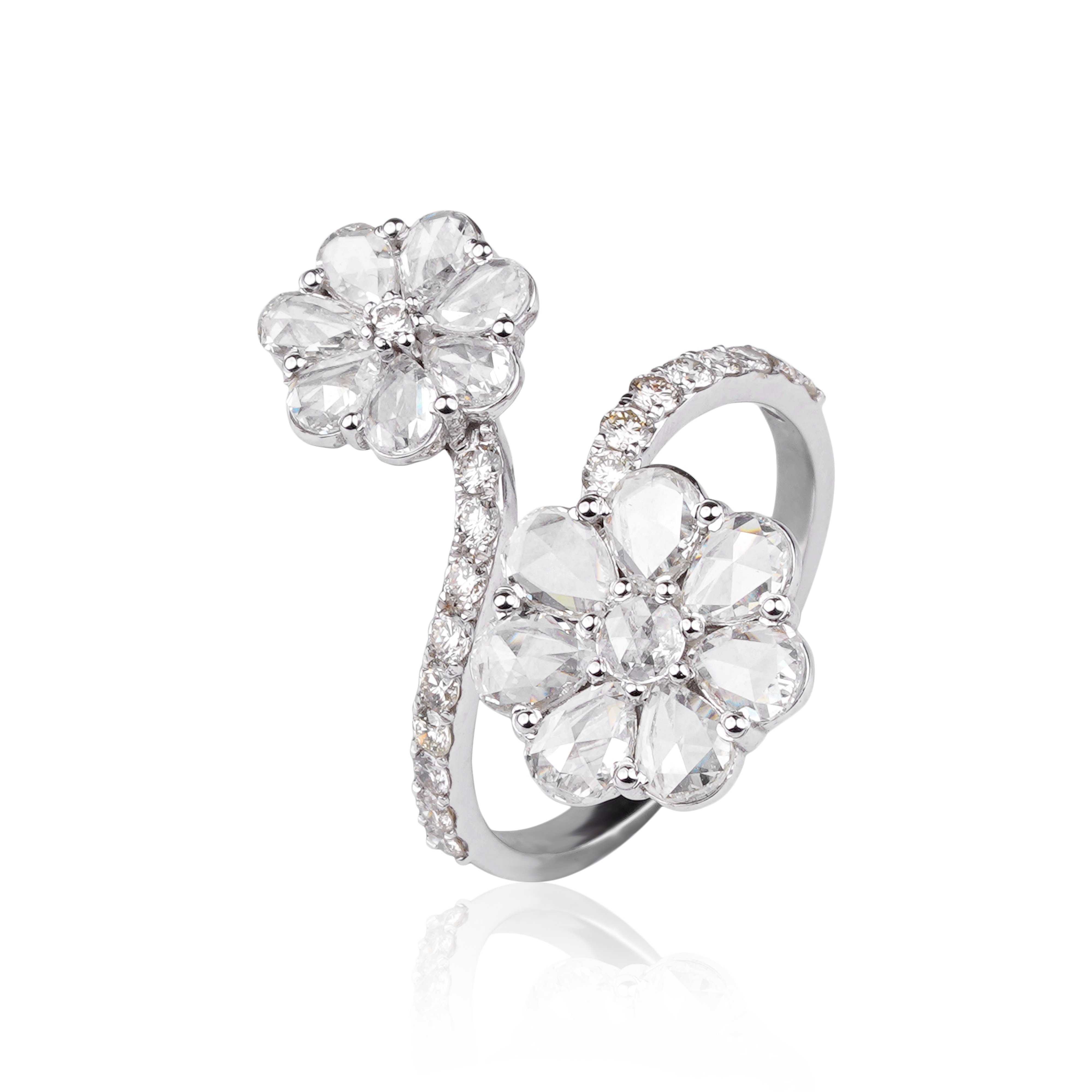 Twin Fleûr Delicate Ring