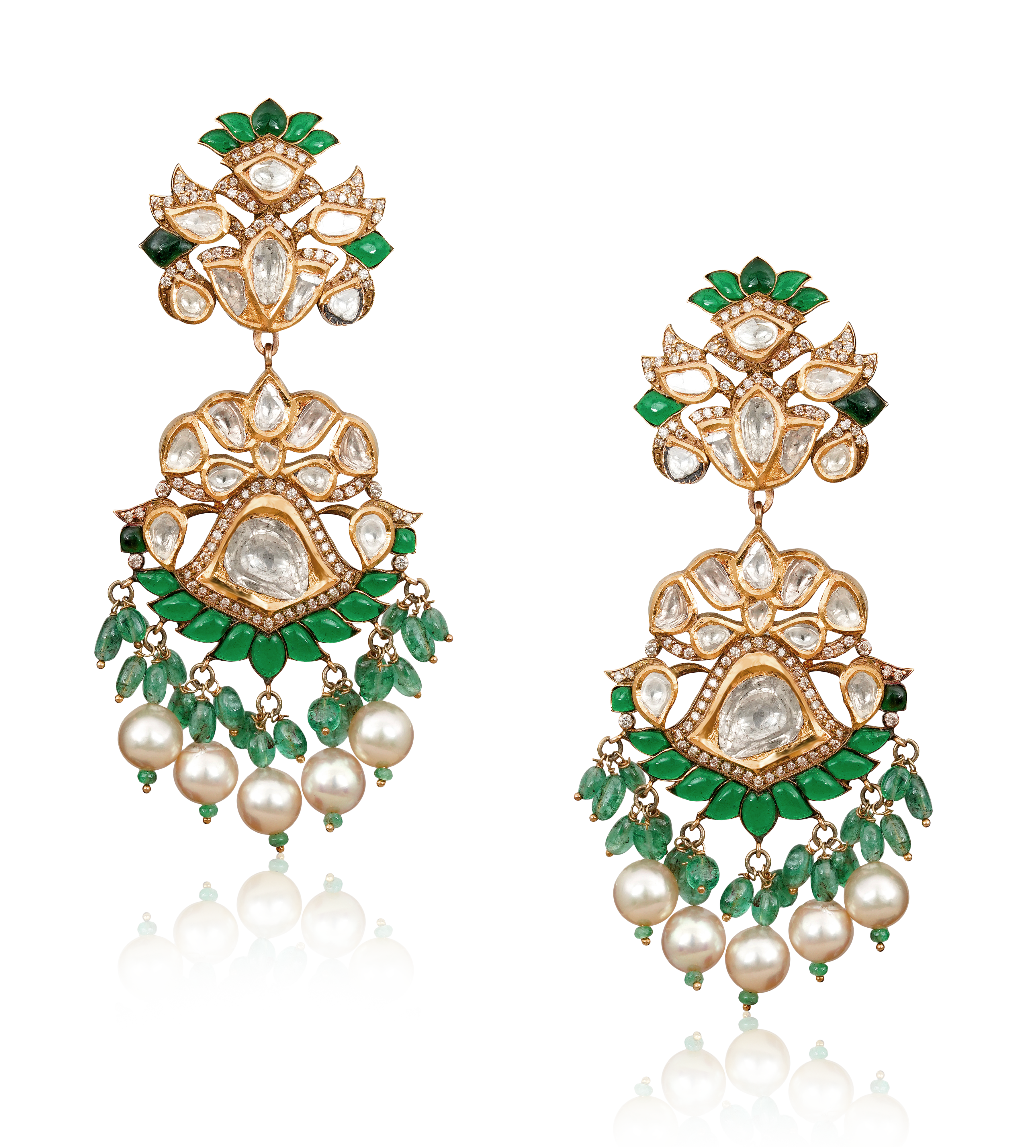 Pearl and Emerald Waltz Necklace Set