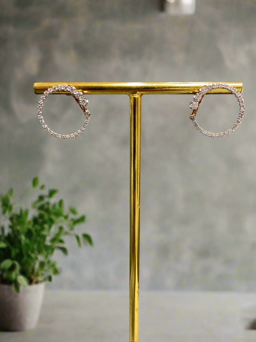 Eternal Spark” Diamond Hoops