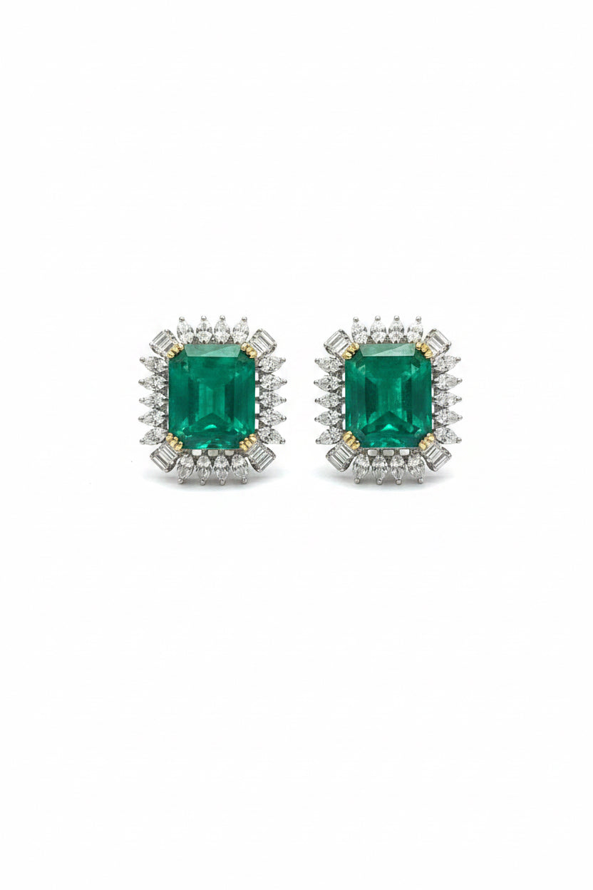 Fern Emerald studs