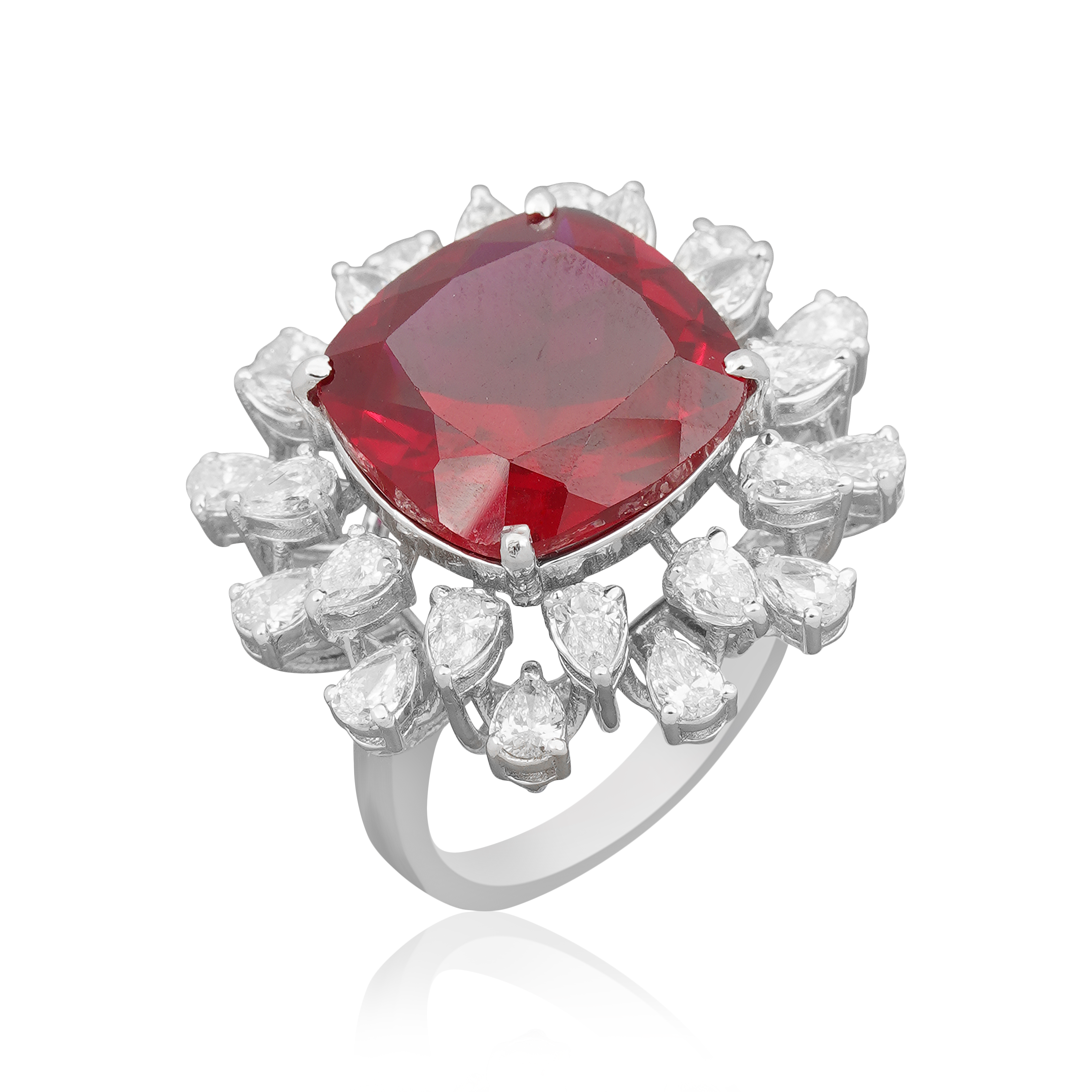 Massive Ruby diamond ring