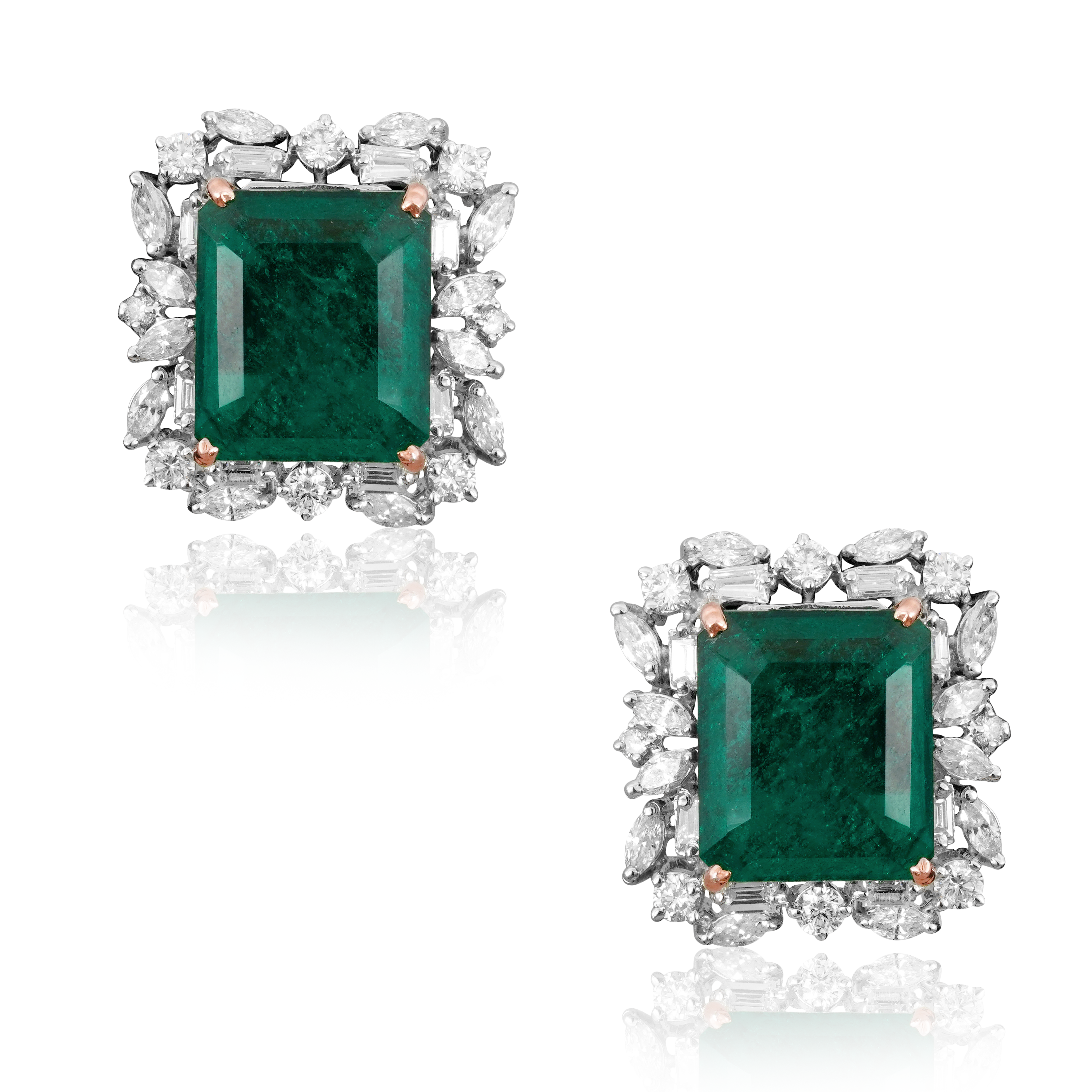 Fern Emerald studs