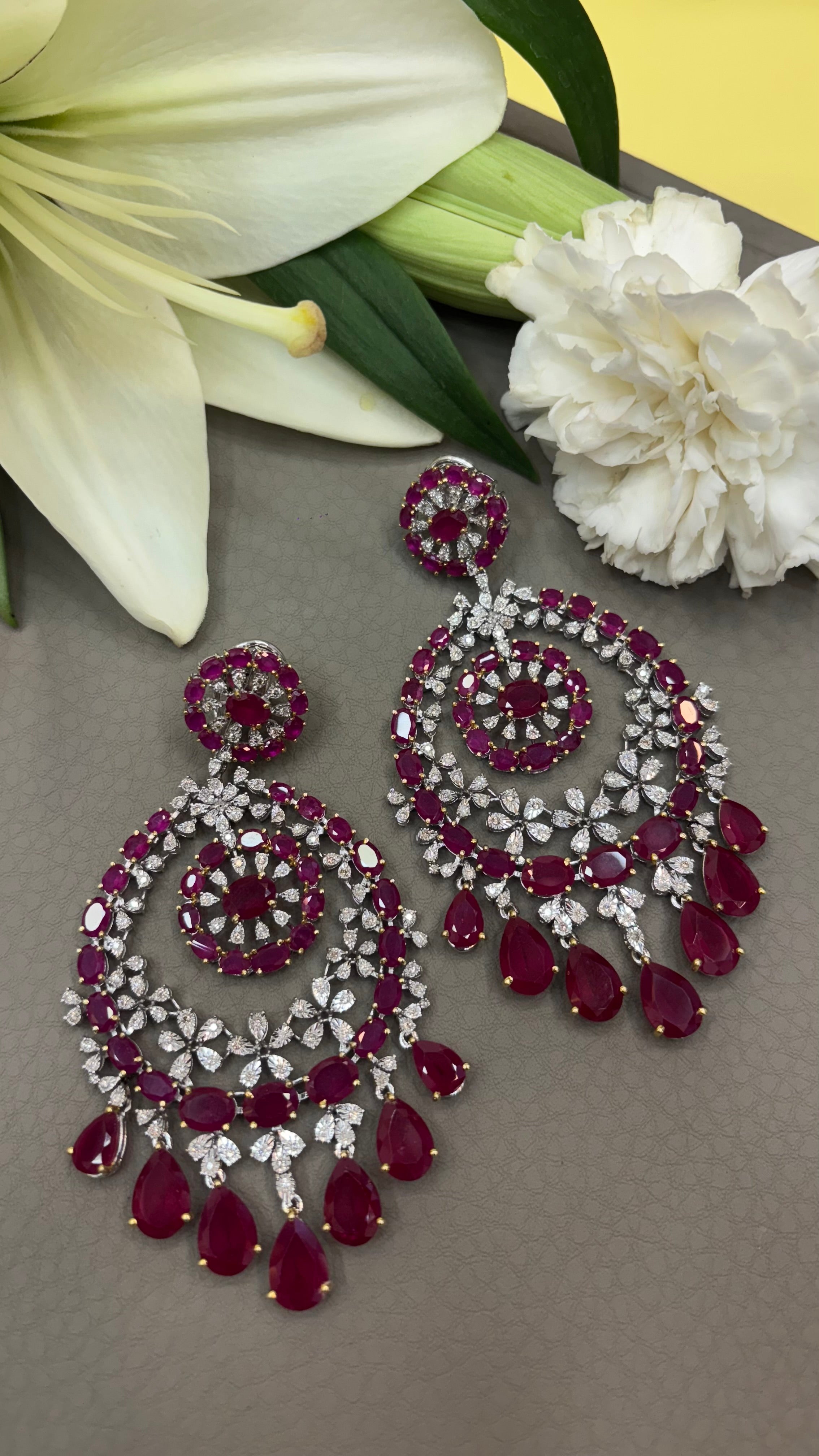 Ruby Crimson Cascade Chandelier’s