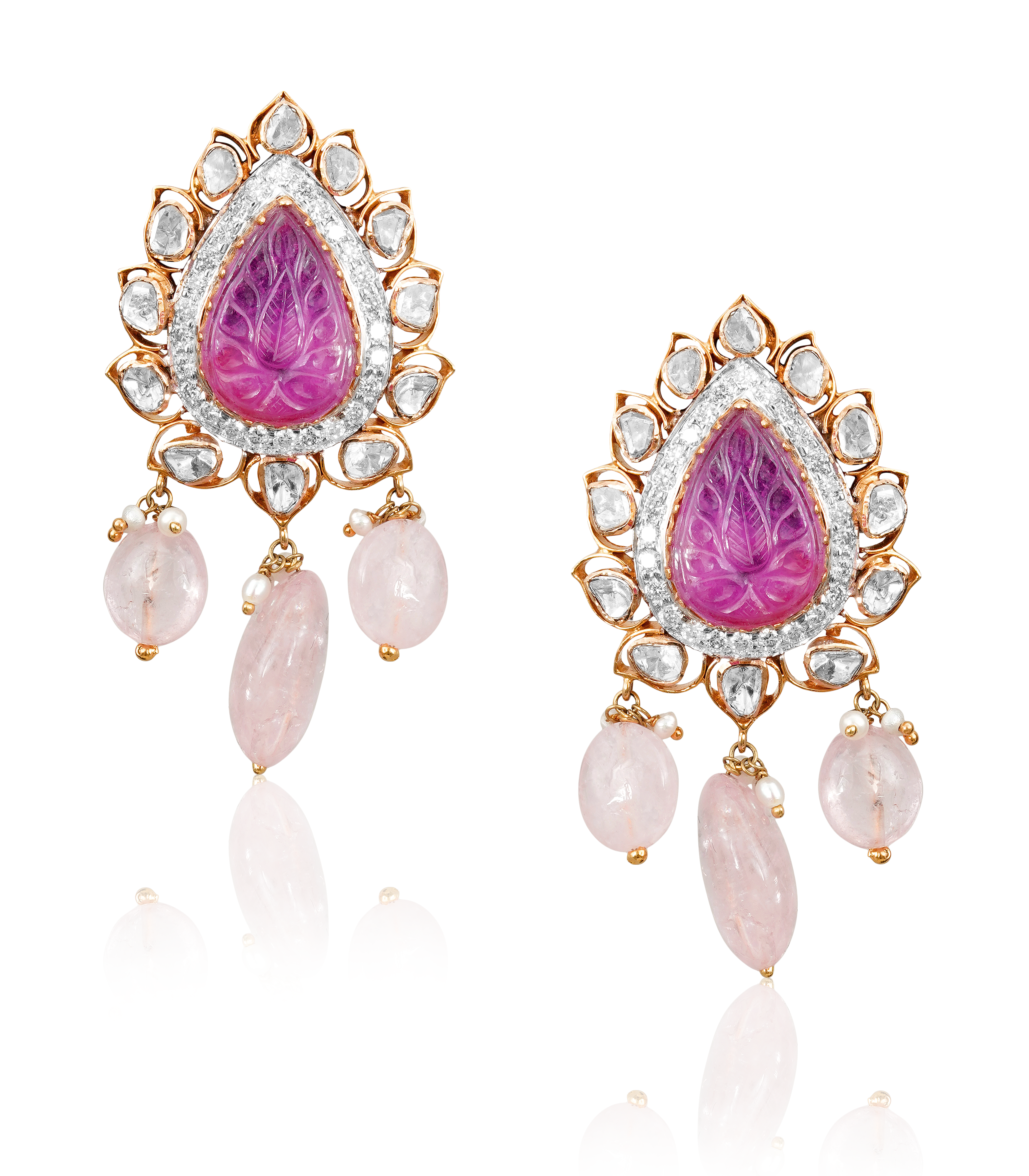 Morganite Whispers Polki Charms