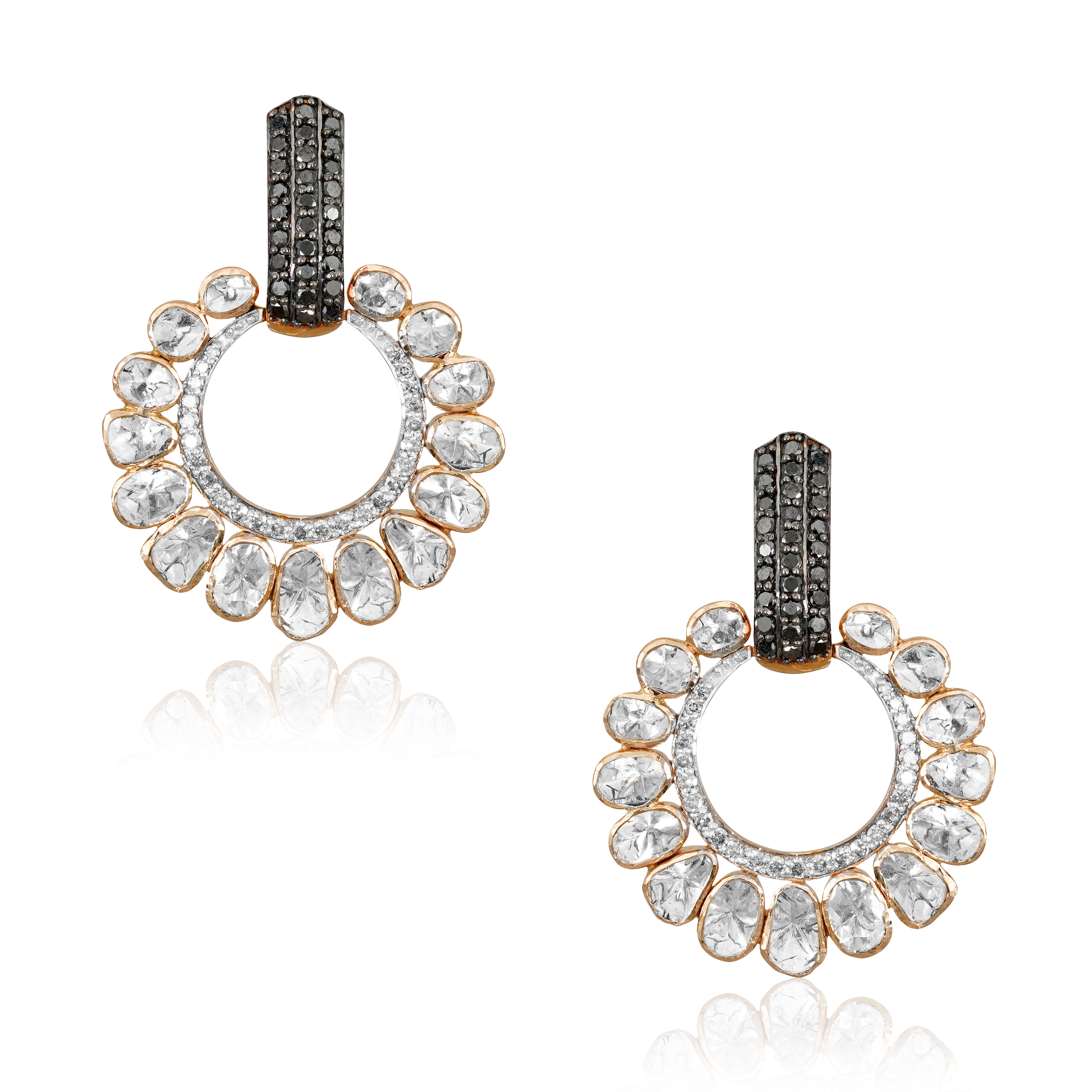 Celestial diamond hoop earrings