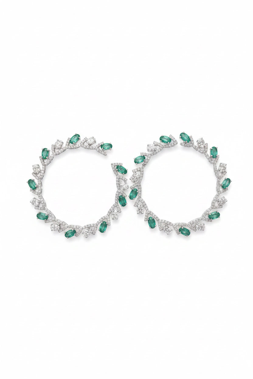 Emerald Vine Hoops
