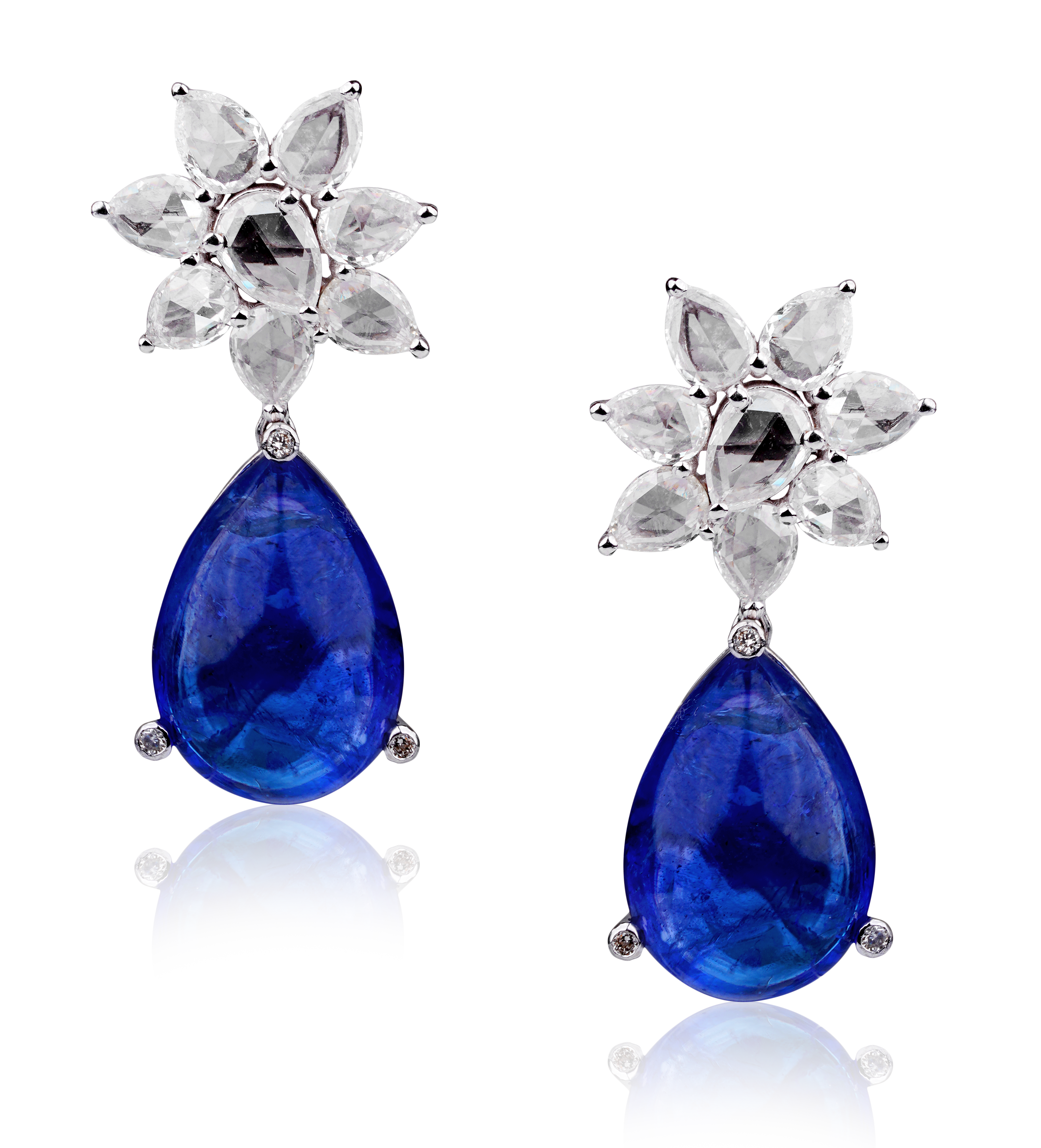 Midnight Tanzanite Dewdrop Earrings