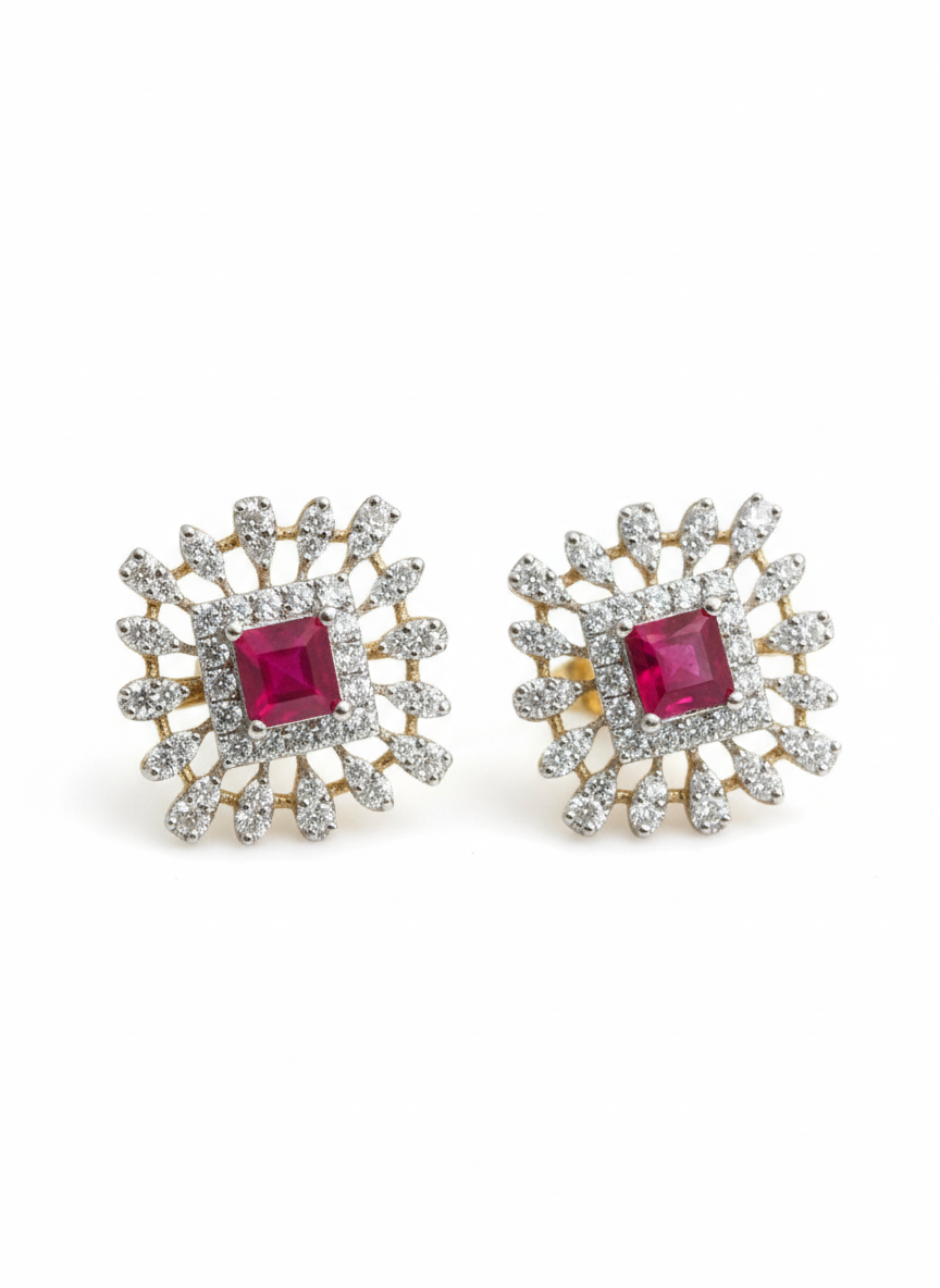 Diamond Halo Studs