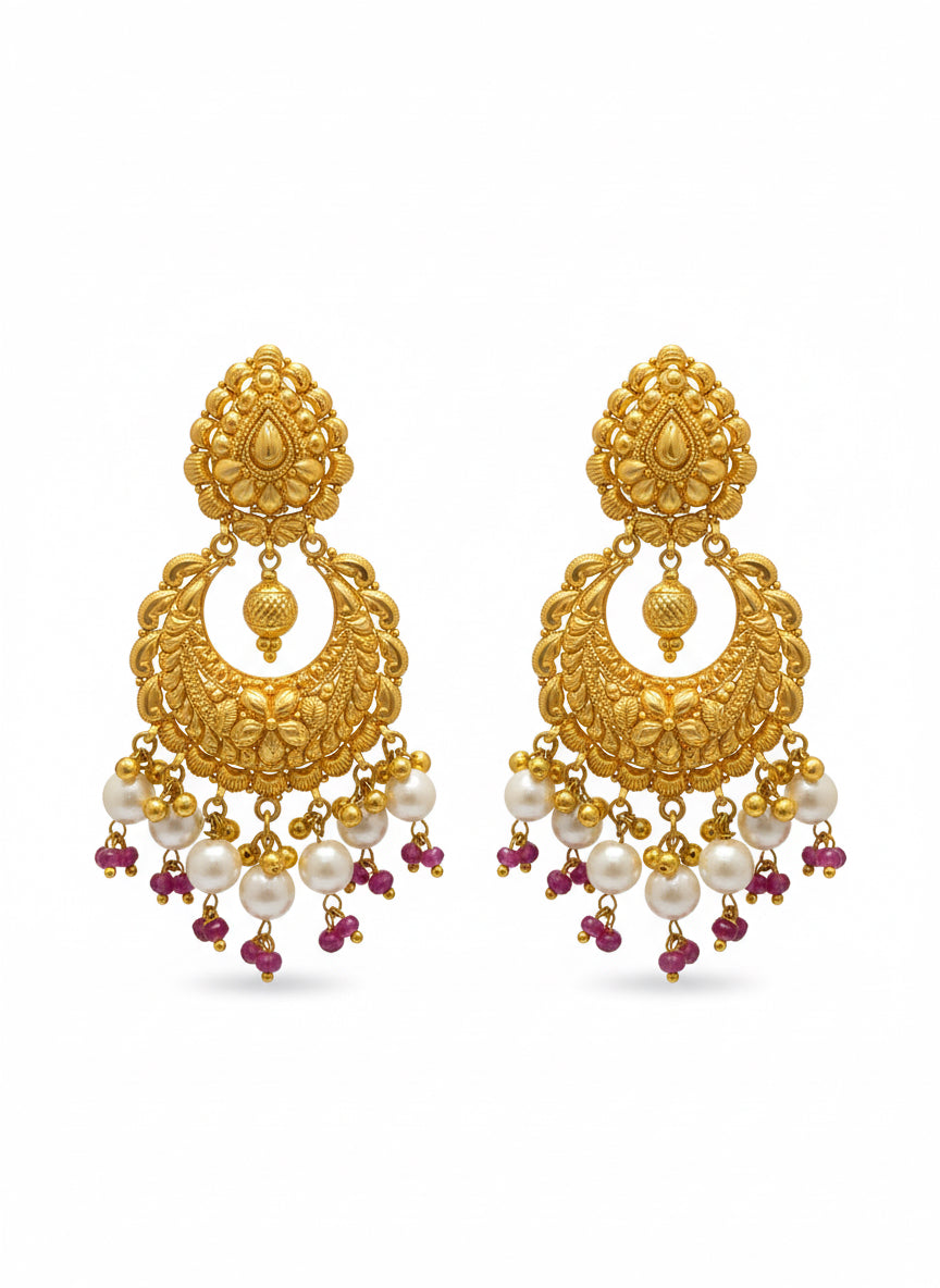 Traditional Gold Chandbali