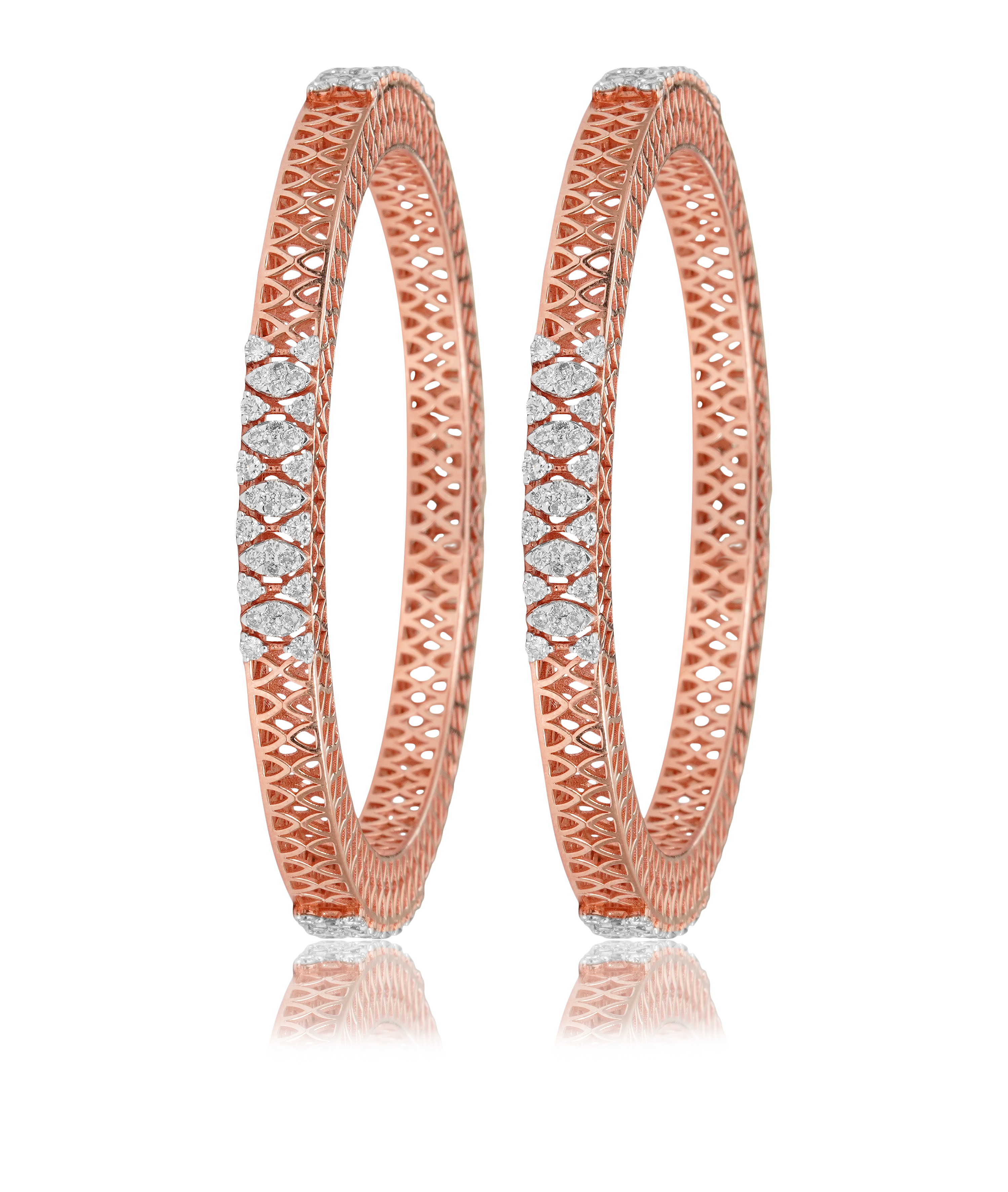 Criss cross rosegold