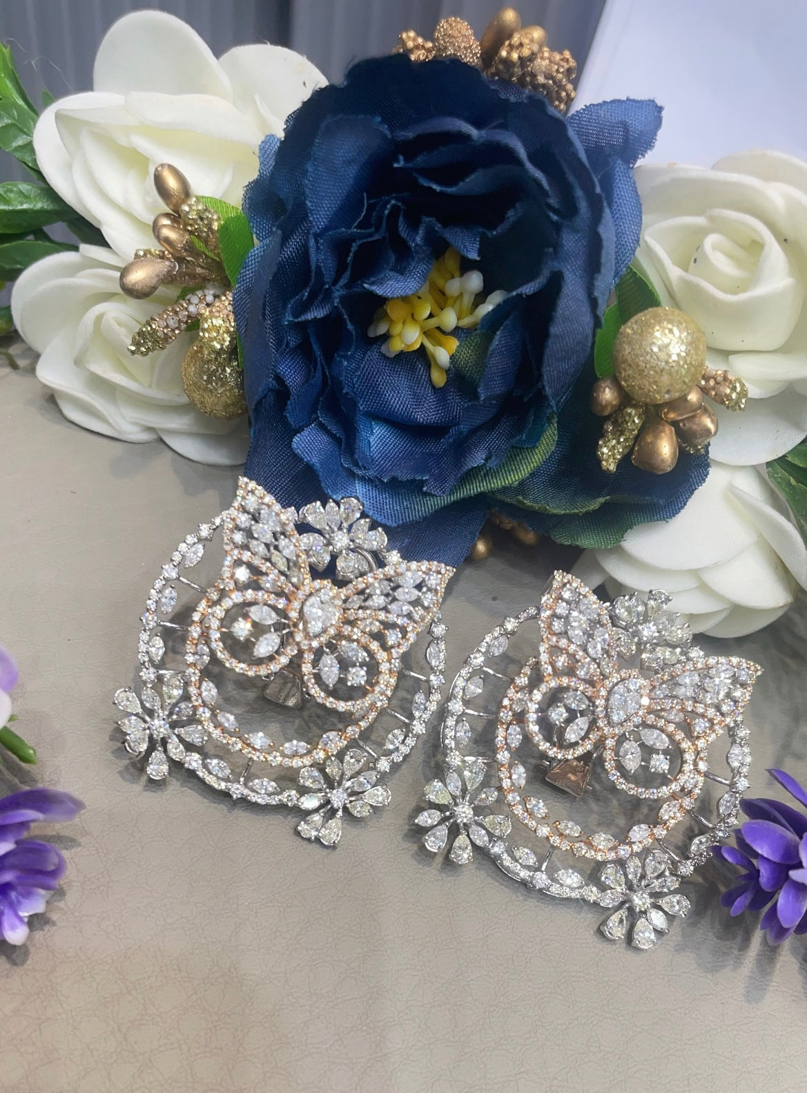 Butterfly Motif Diamond Earrings