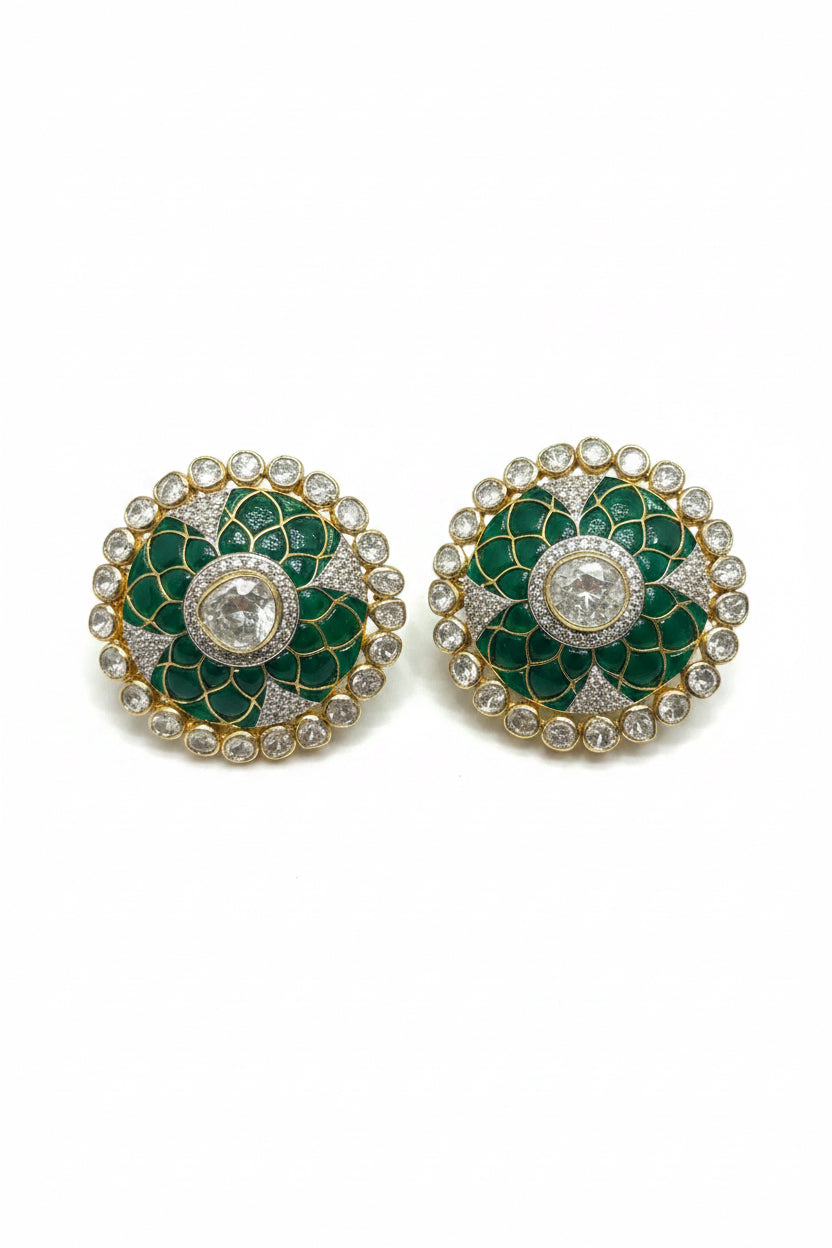 Rajwada Polki Studs
