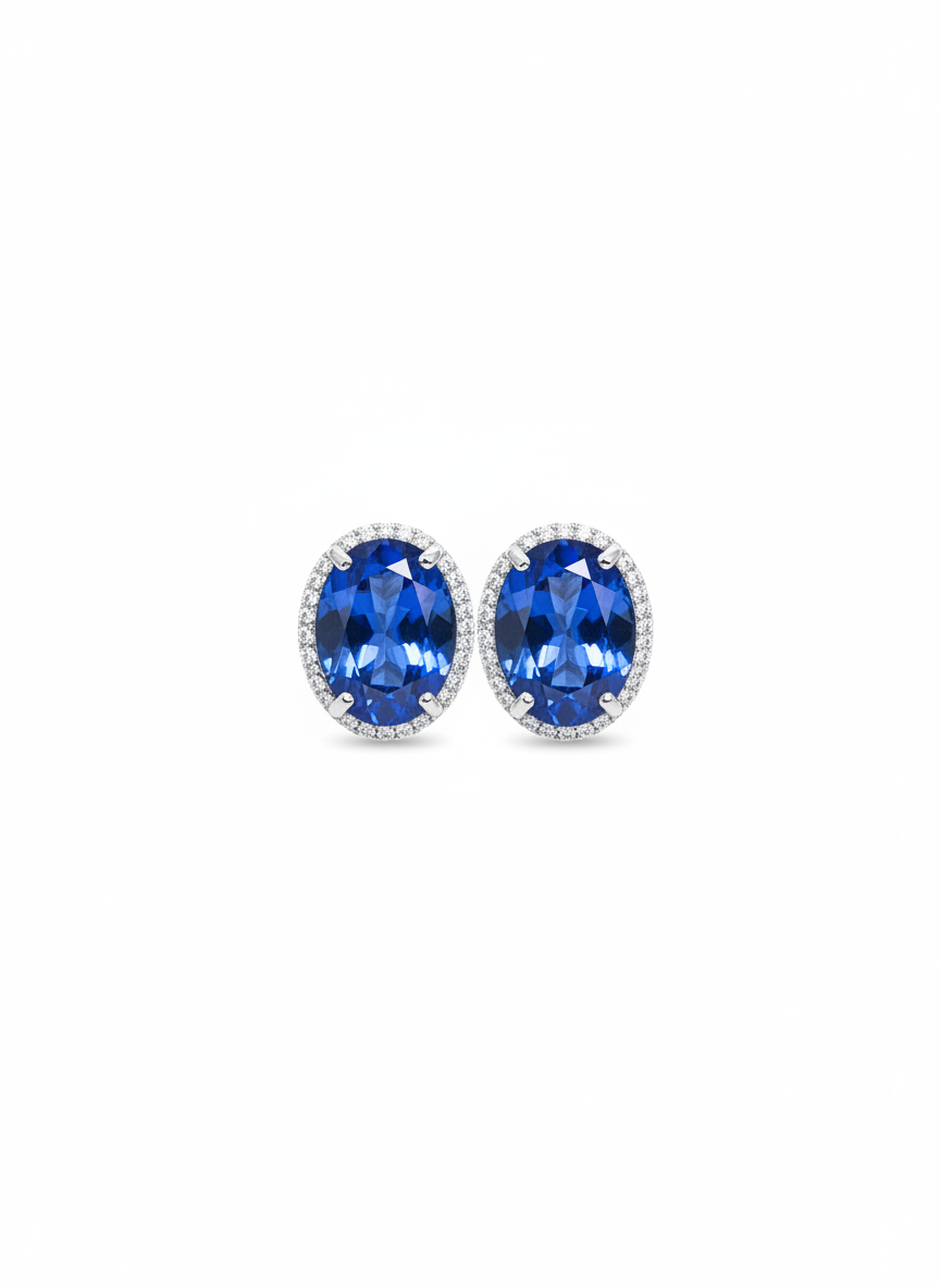 Blue Sapphire Studs
