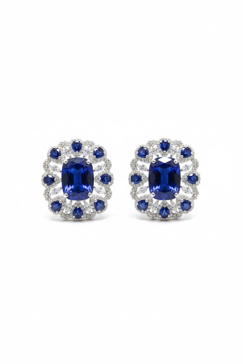 Royal Sapphire Diamond Studs