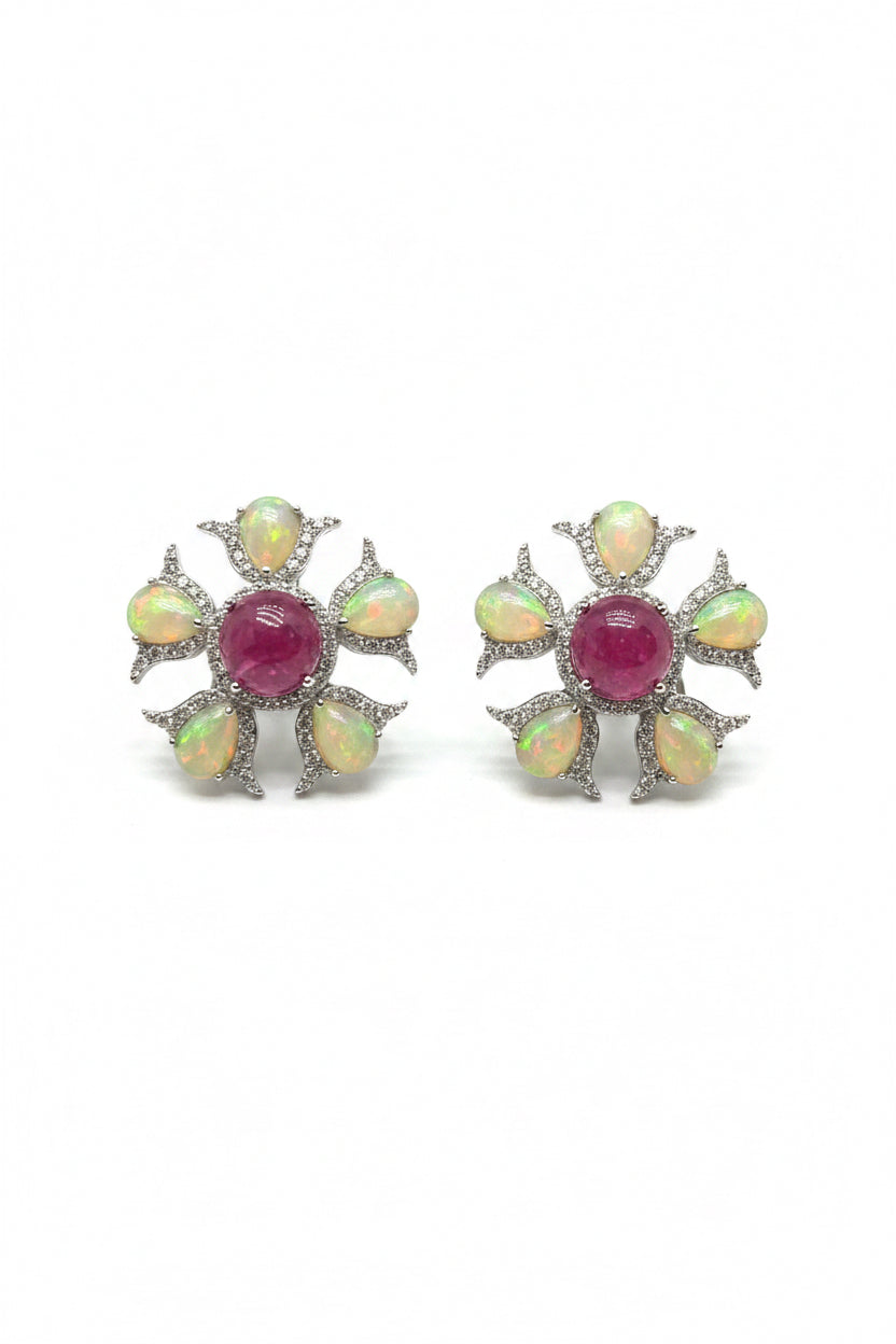 Antique Spark Rose Studs