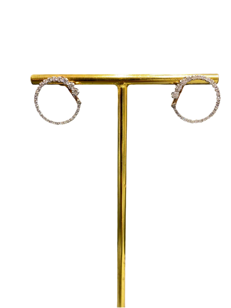 Eternal Spark” Diamond Hoops