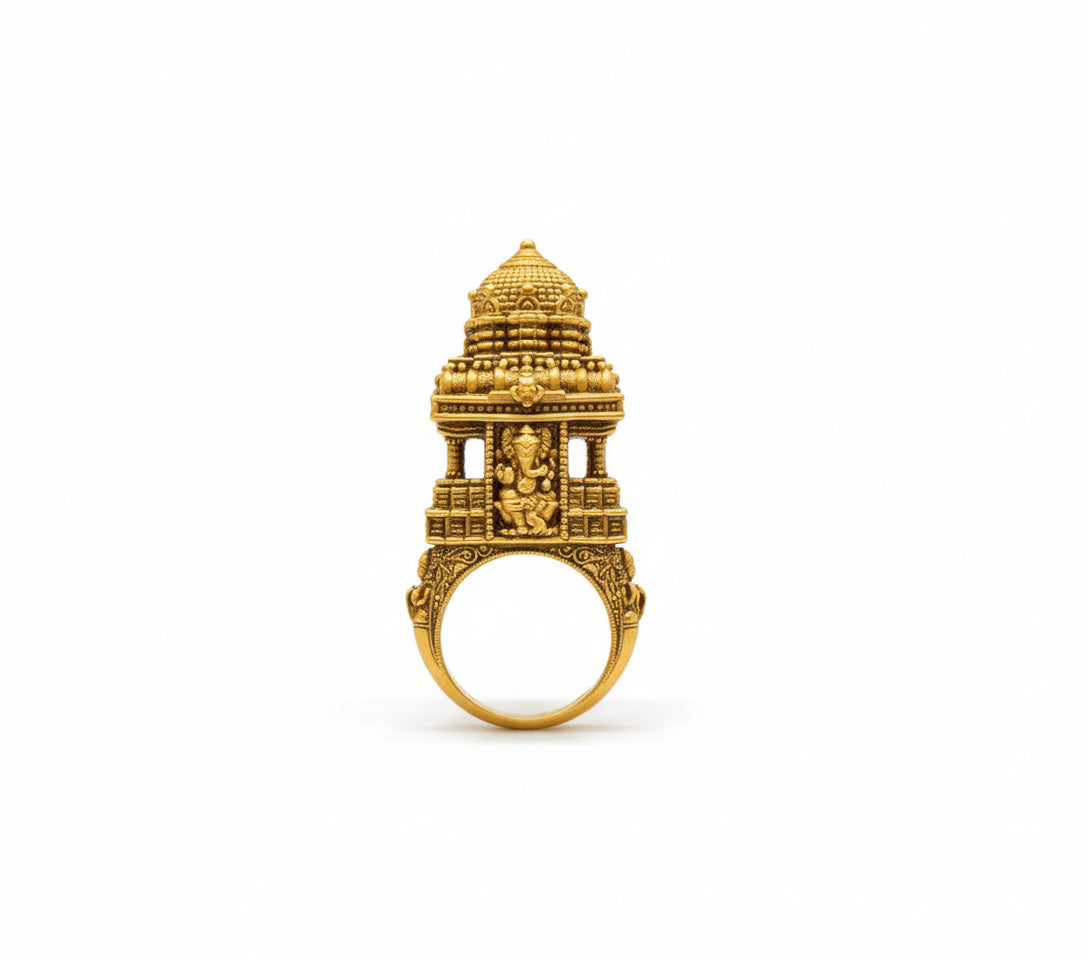 Temple Laxmi Gold Ring