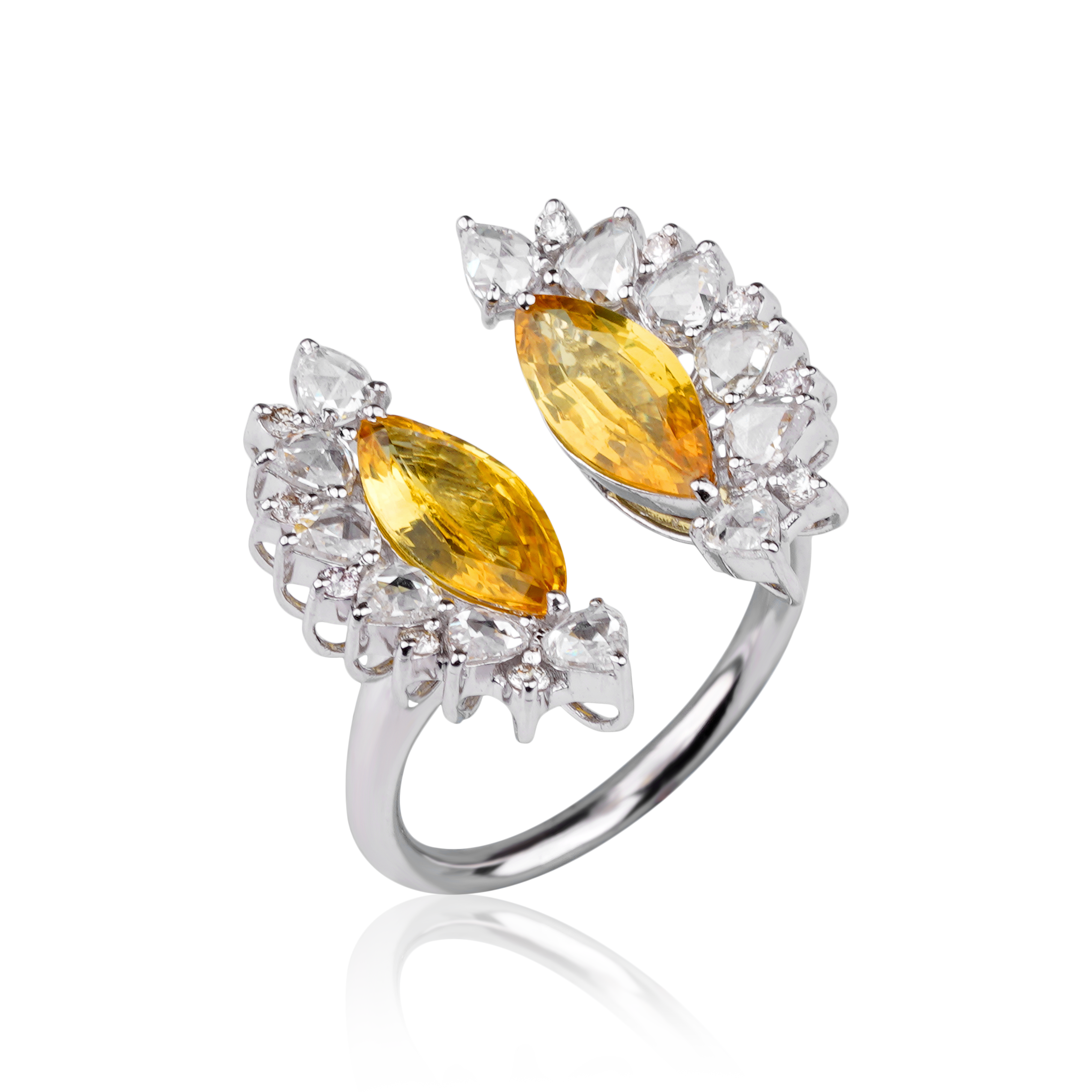 Plume d’Or Citrine Feather Ring