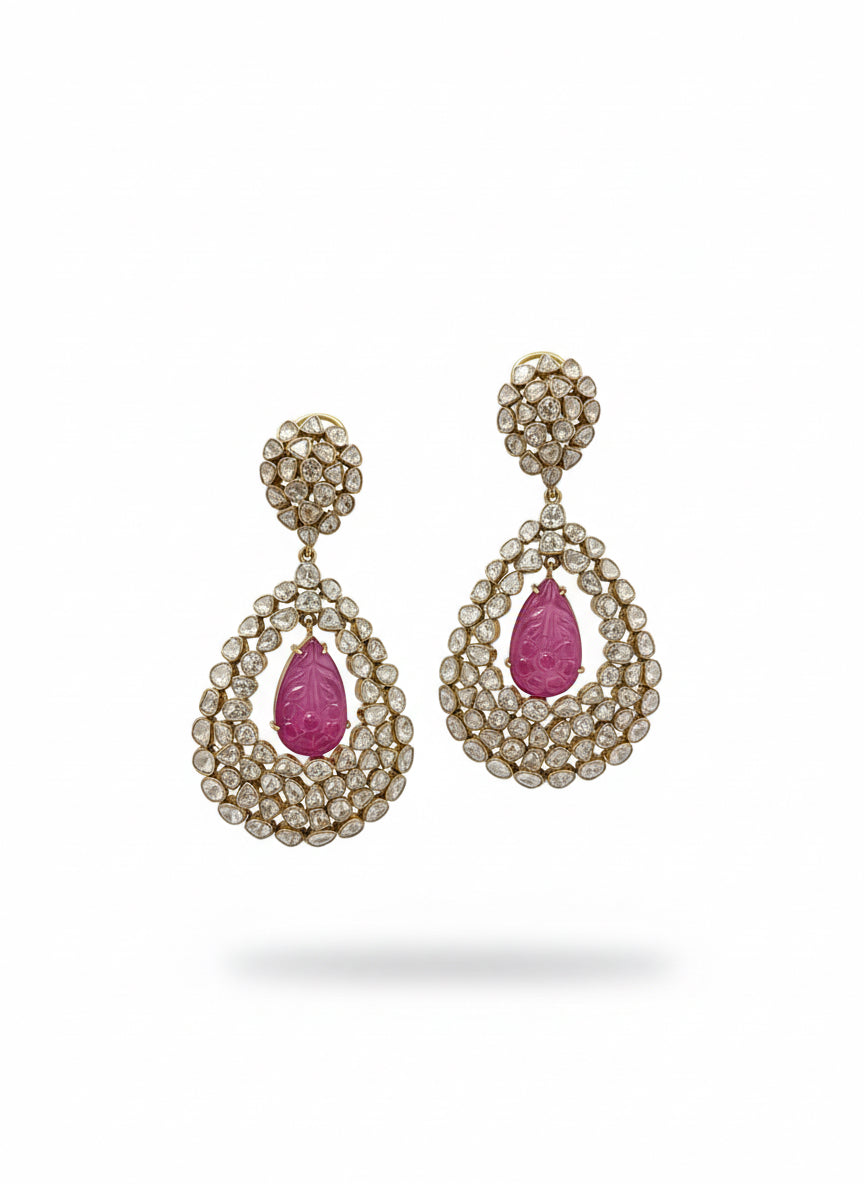 Royal Ruby Polki Earring