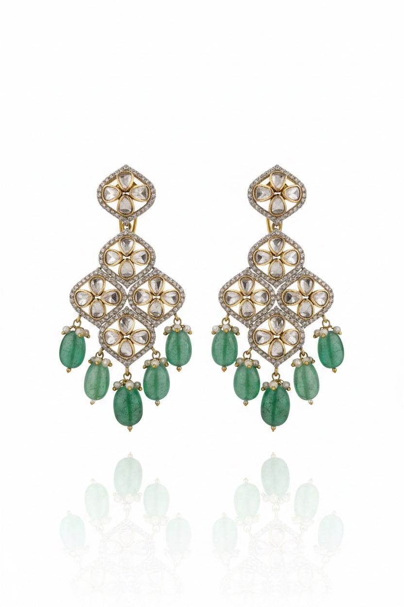 Vintage Verde Polki Diamond Set