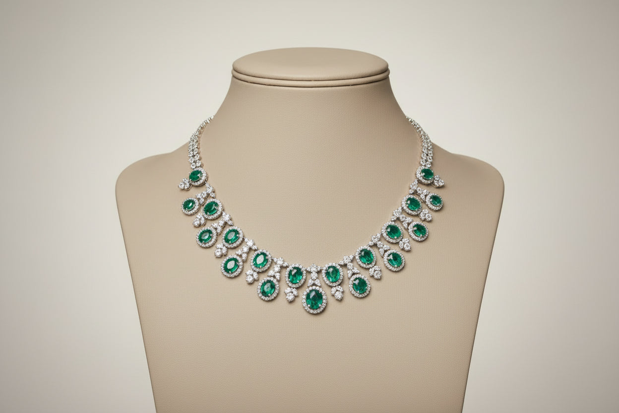 Emerald Diamond Necklace