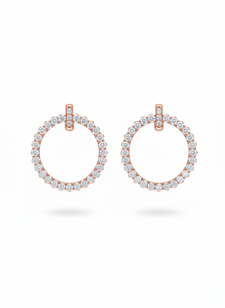 Eternal Spark” Diamond Hoops