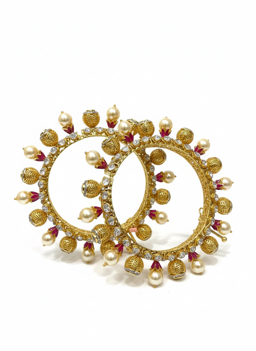 Heritage Filigree Polki Bangle