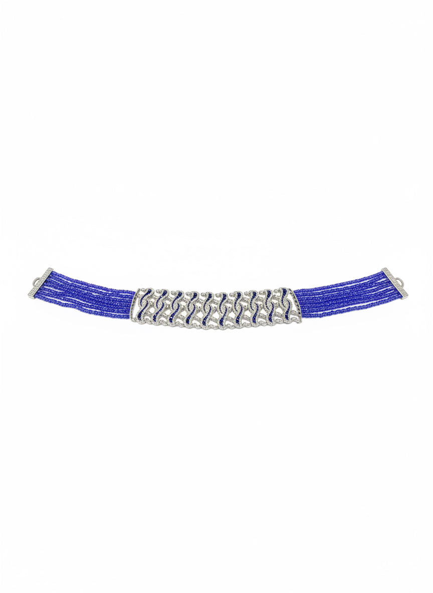 Sapphire Wave Diamond Choker