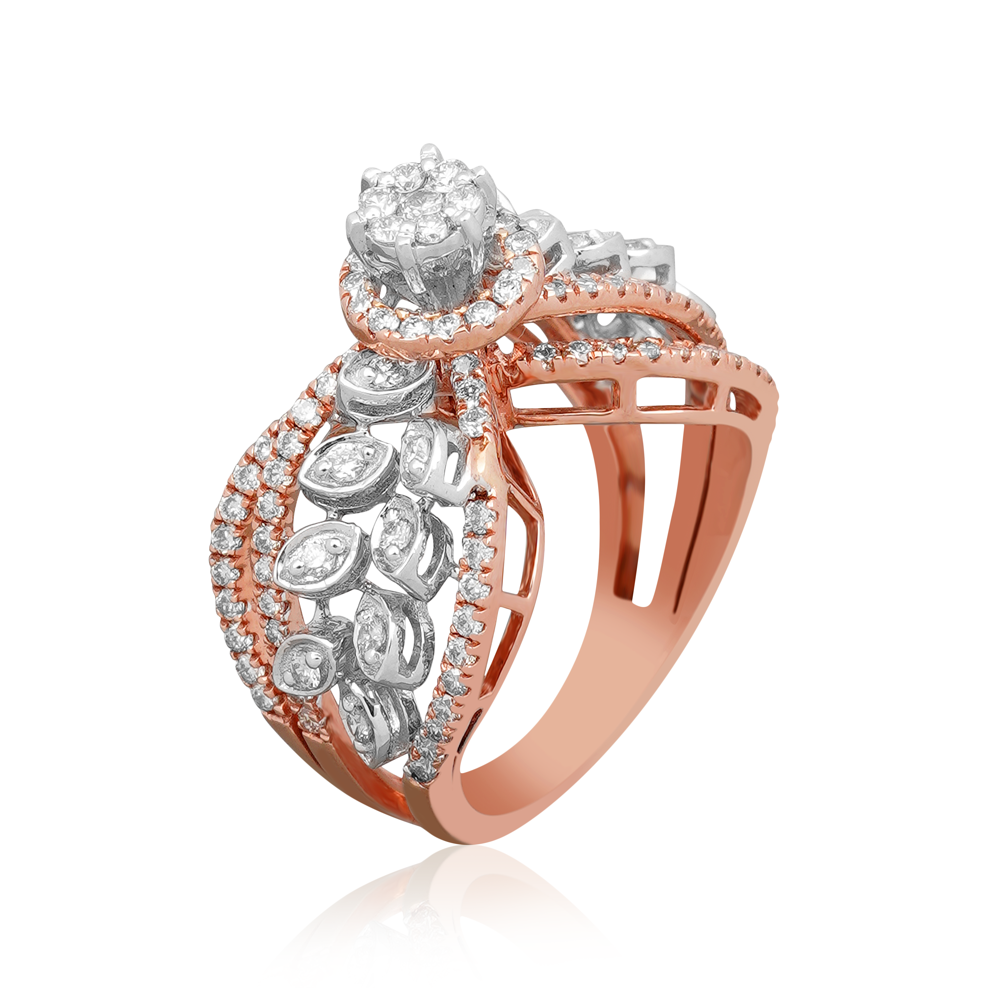 Coquette Rosegold Diamond Ring