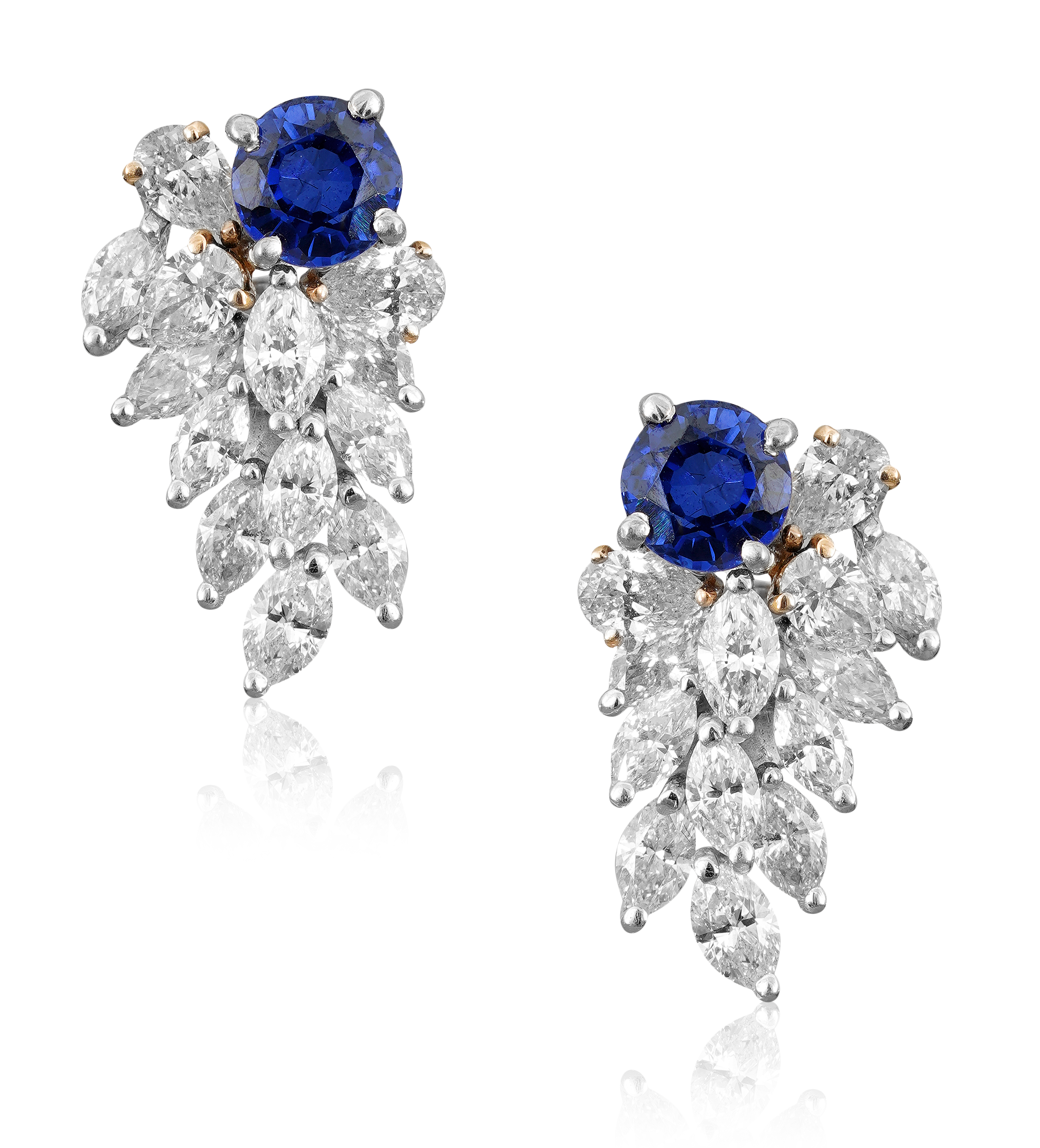 Celestial blue diamond earrings