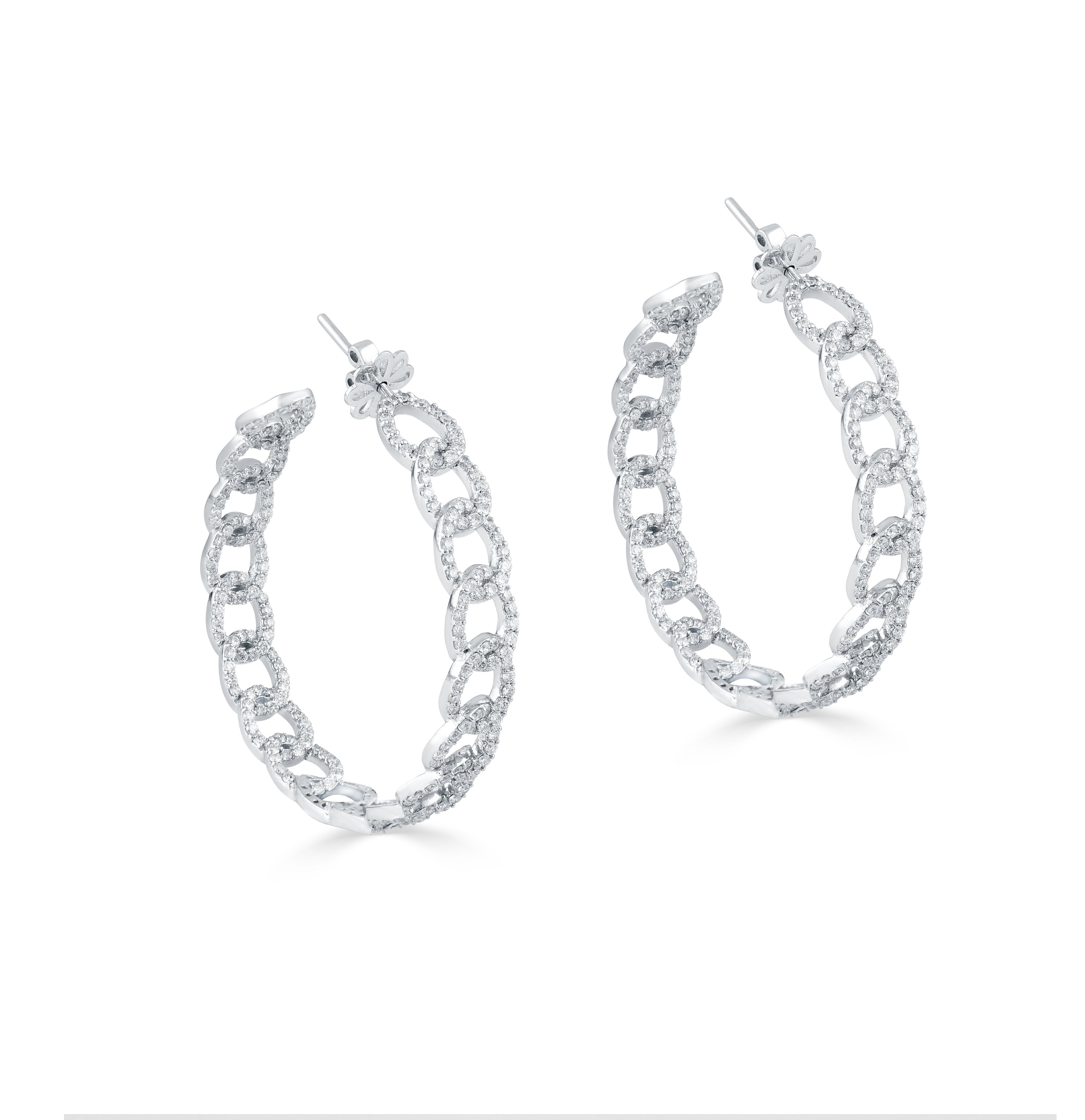Solene Diamond Hoop earrings
