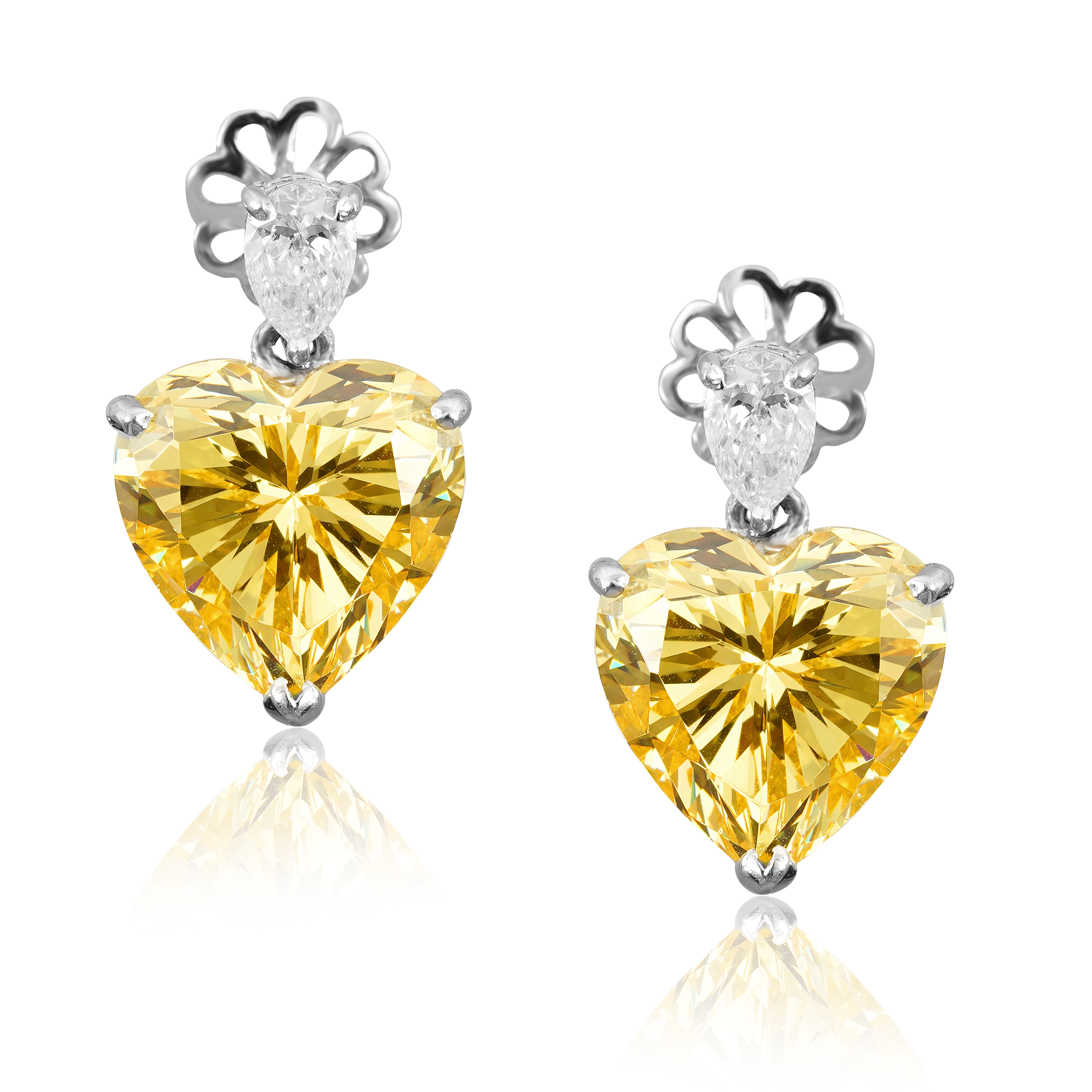 Golden Glow Diamond Earrings