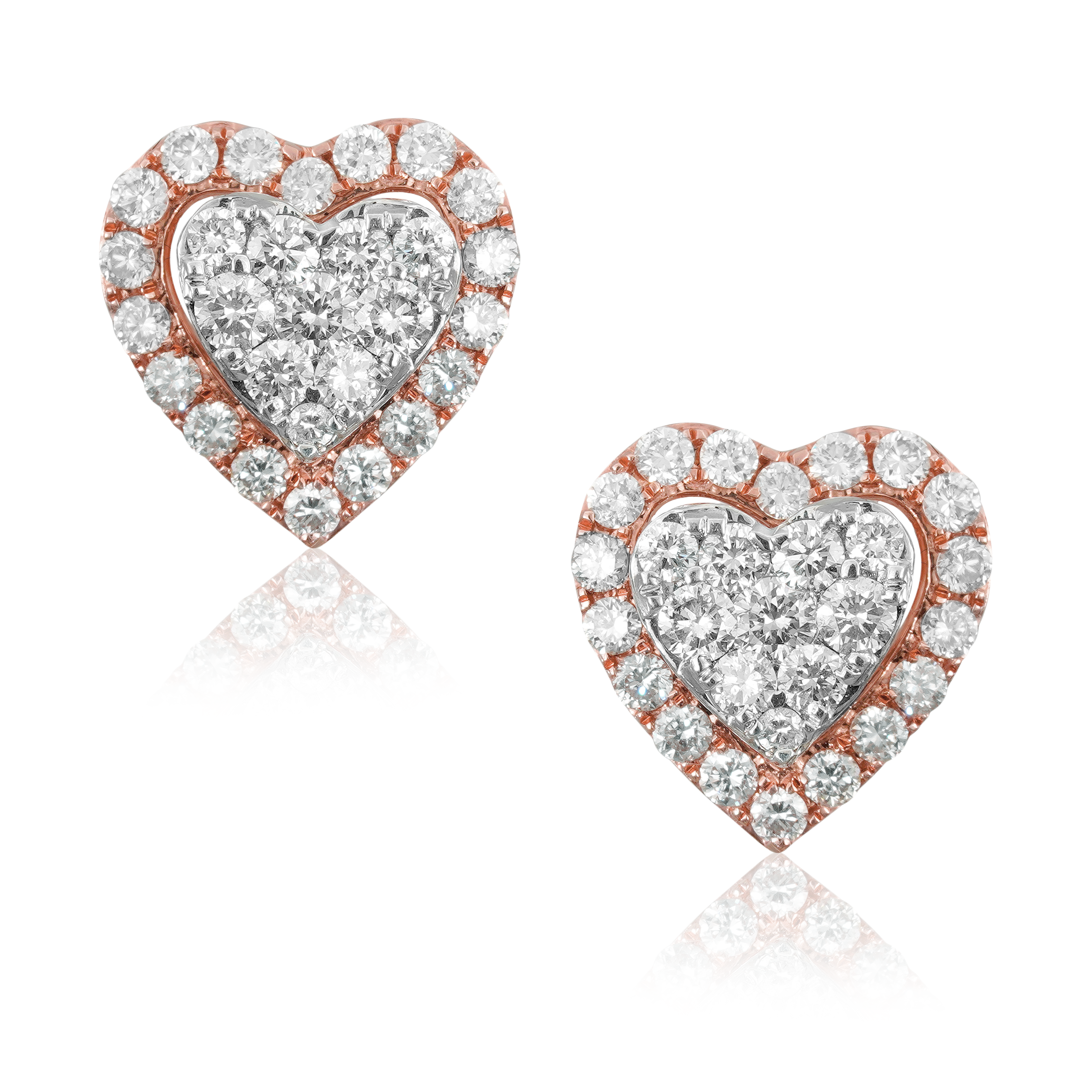 Roseland heart studs