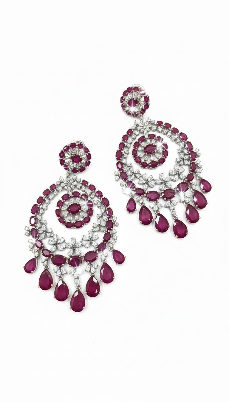 Ruby Crimson Cascade Chandelier’s