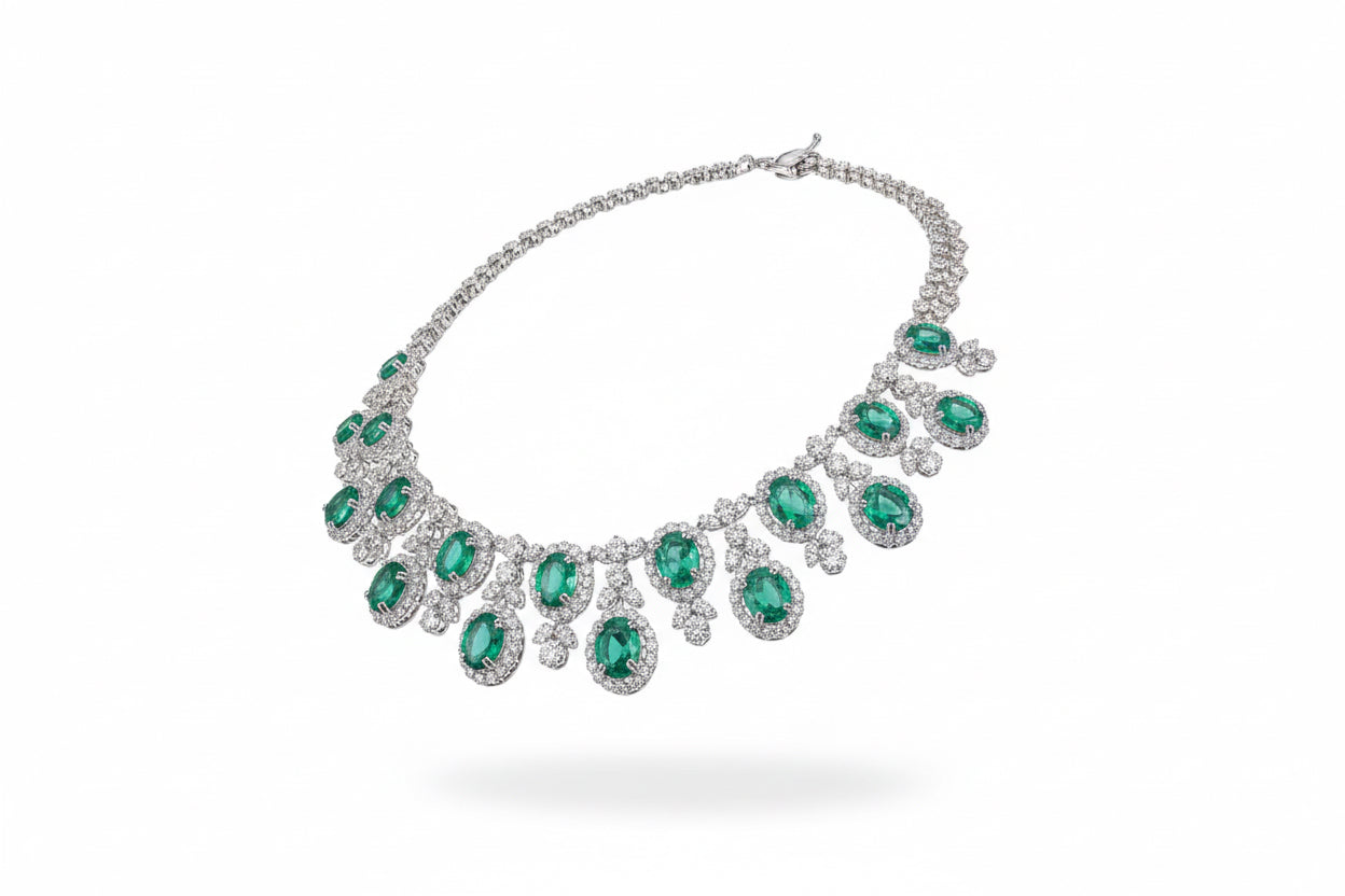 Emerald Diamond Necklace