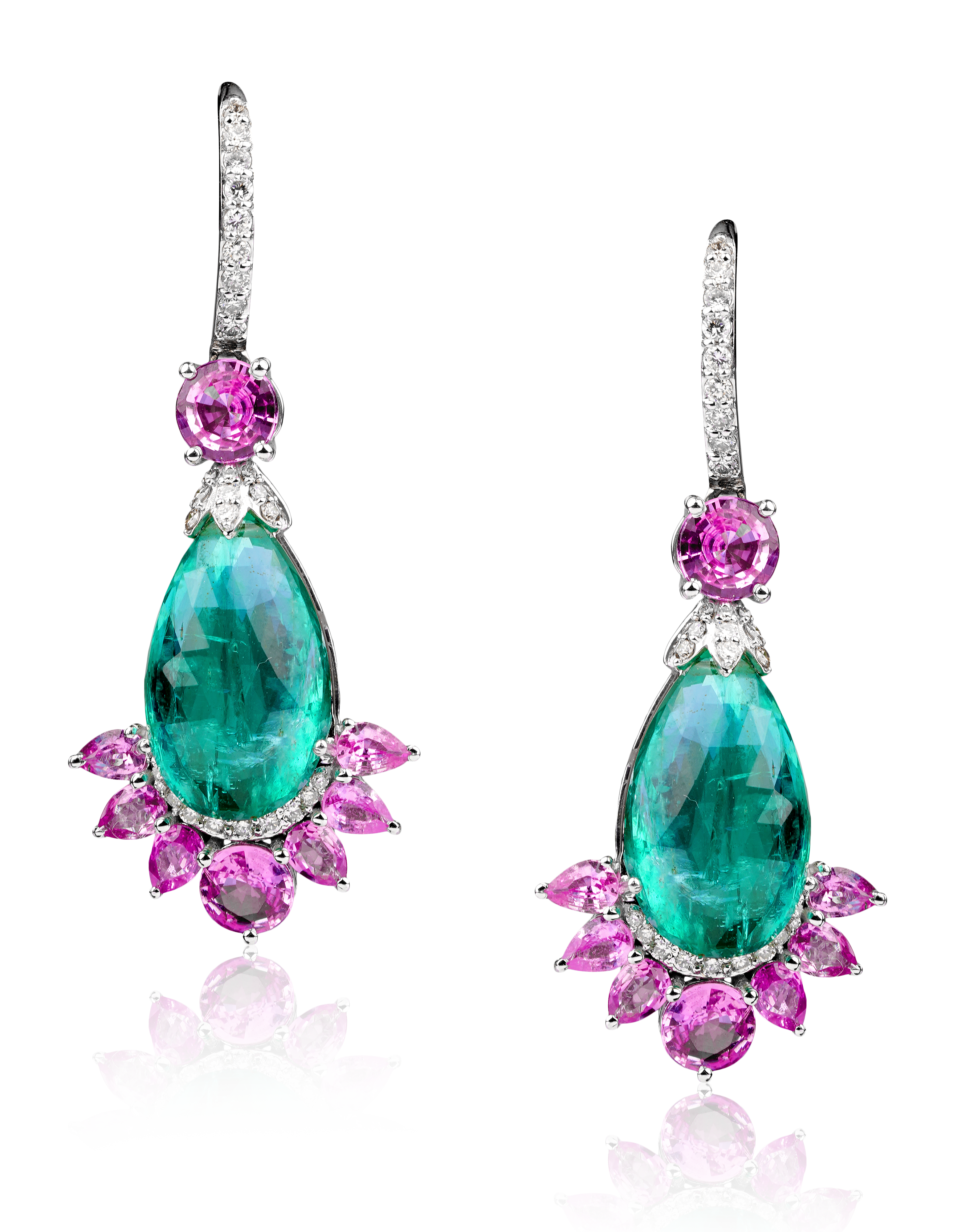 Emerald Pink Reverie Earrings