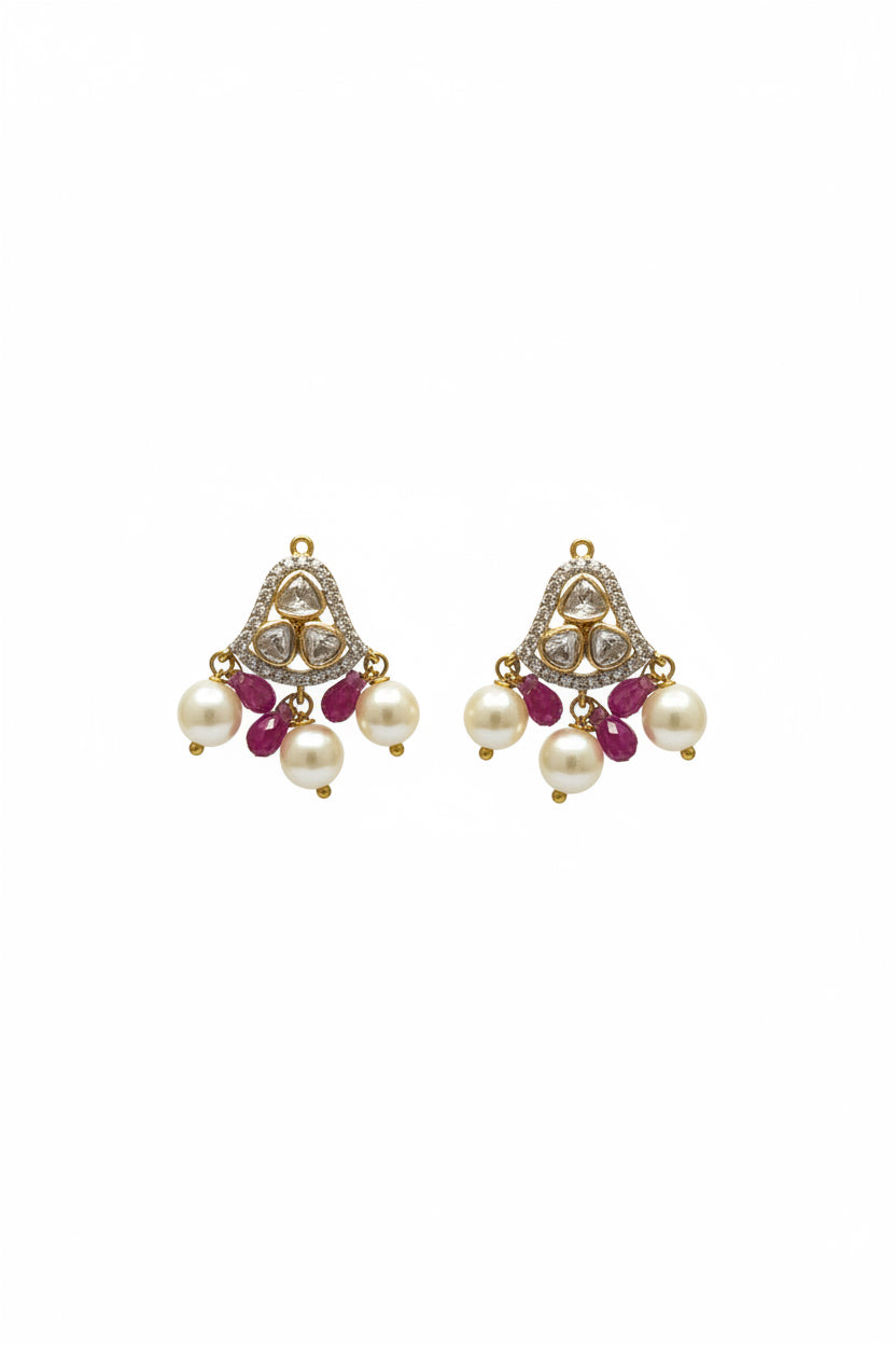 Ruby polki studs
