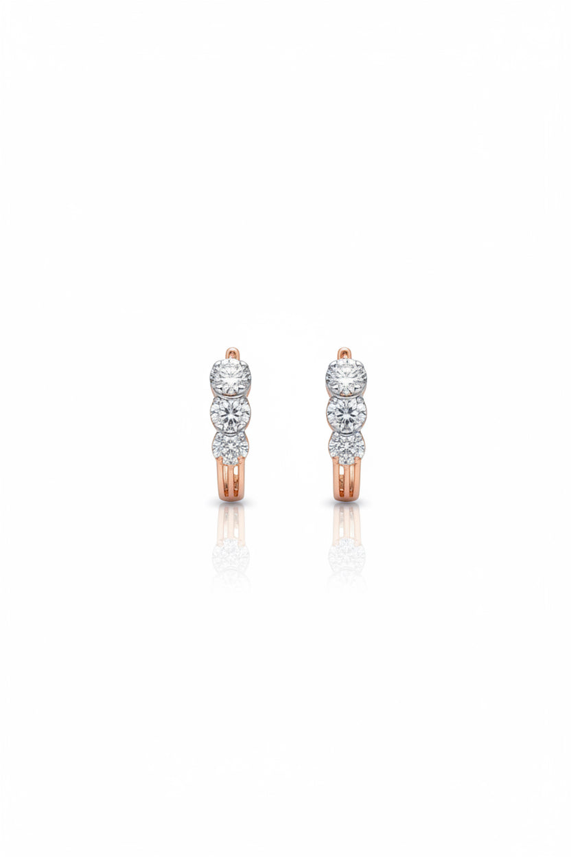 Crown Diamond hoops