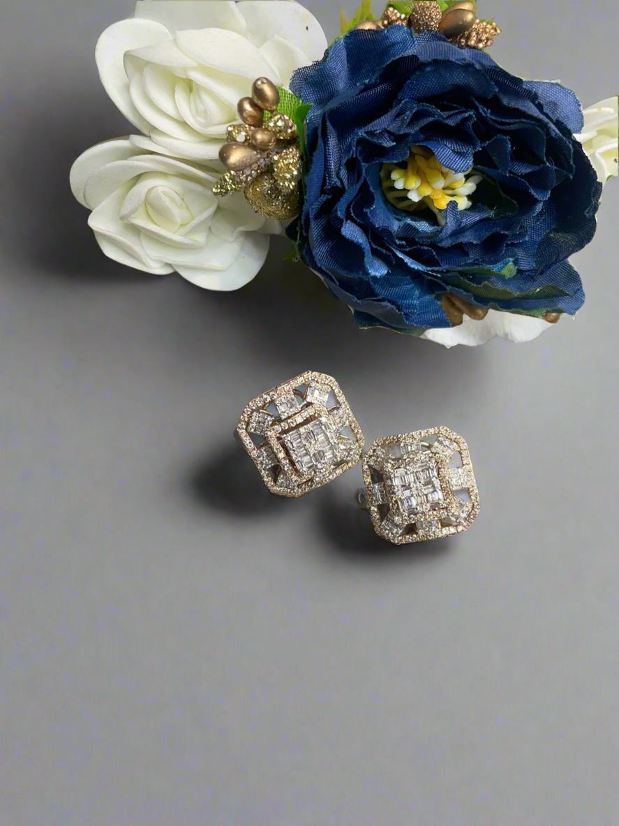 Elegant Diamond Stud Earrings